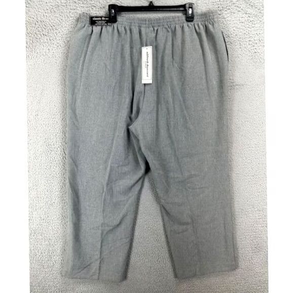 Vintage Alfred Dunner Pants Womens 20W Plus Grey Arizona Sky Classic Pull On Pleated NEW Size 42" / US 20 - 3 Thumbnail