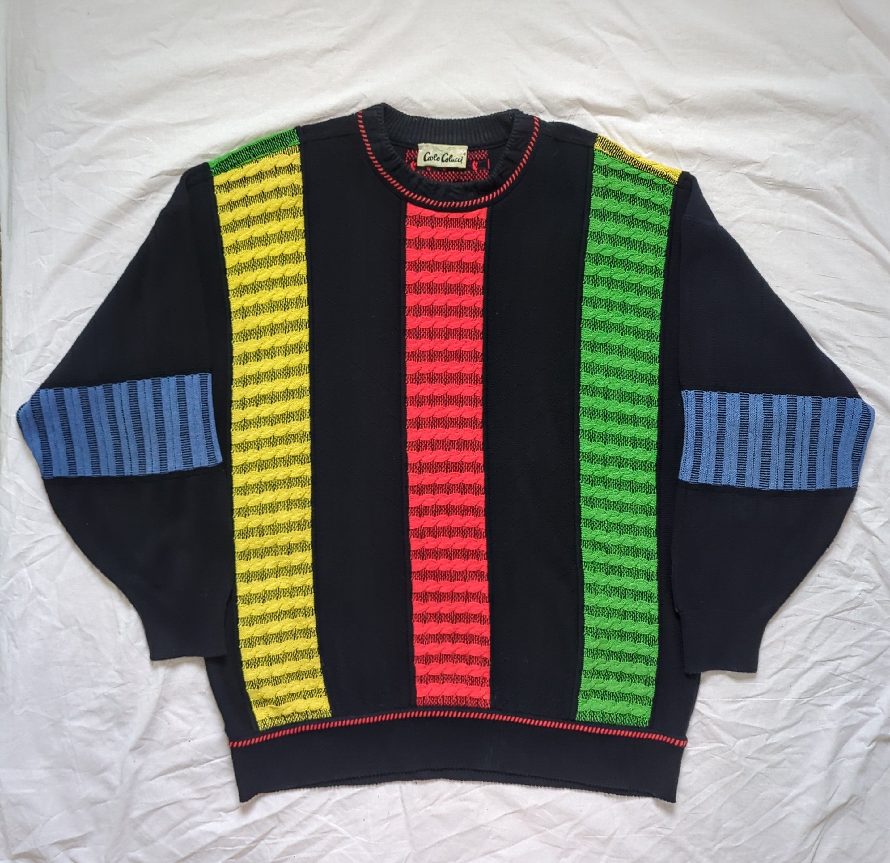 Carlo Colucci Carlo Colucci Knit Multicolor Sweater Size US XL / EU 56 / 4 - 1 Thumbnail