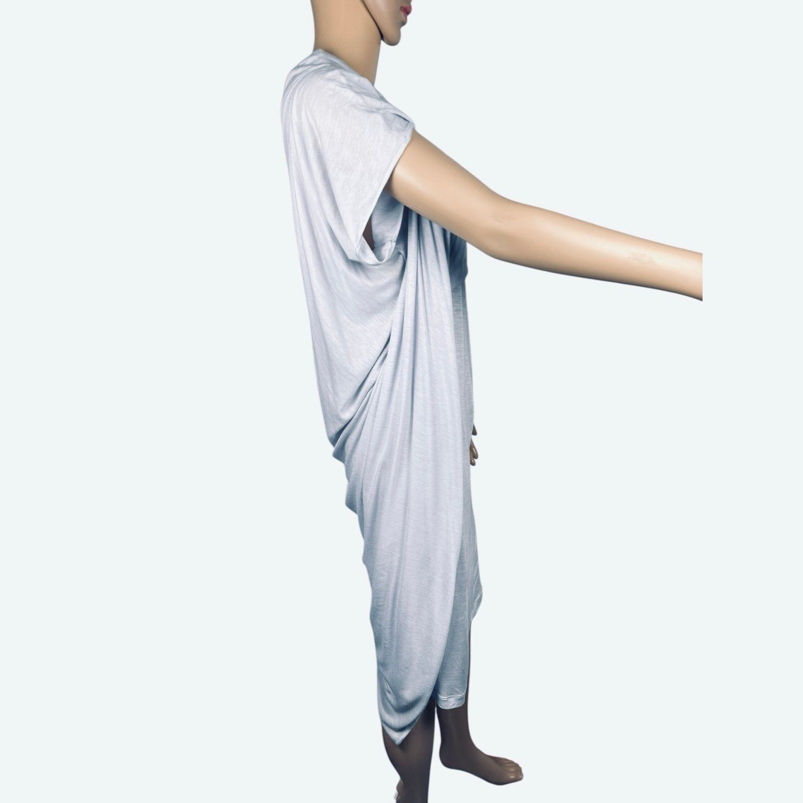 Other NWT New SOPHIA KOKOSALAKI Silk Blend Grey Draped Dress Ital Size XS / US 0-2 / IT 36-38 - 4 Thumbnail