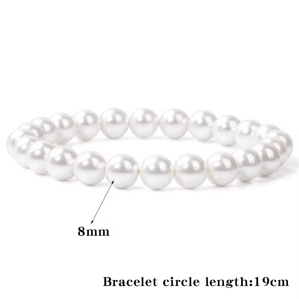 Japanese Brand × Jewelry × Vintage 8mm Natural Shell Pearl Bracelet Size ONE SIZE - 3 Thumbnail