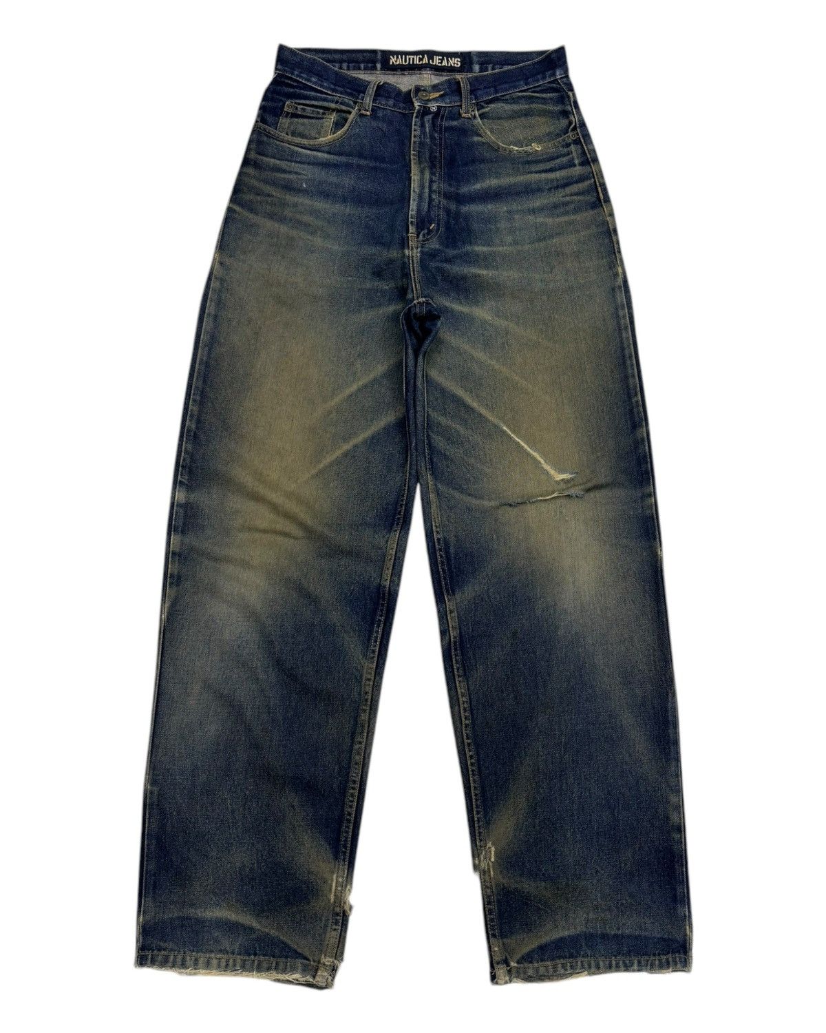 JNCO × Kapital × Vintage BAGGY THRASHED DISTRESS Wide Baggy Jeans NAUTICA JNCO Style Size US 30 / EU 46 - 7 Thumbnail