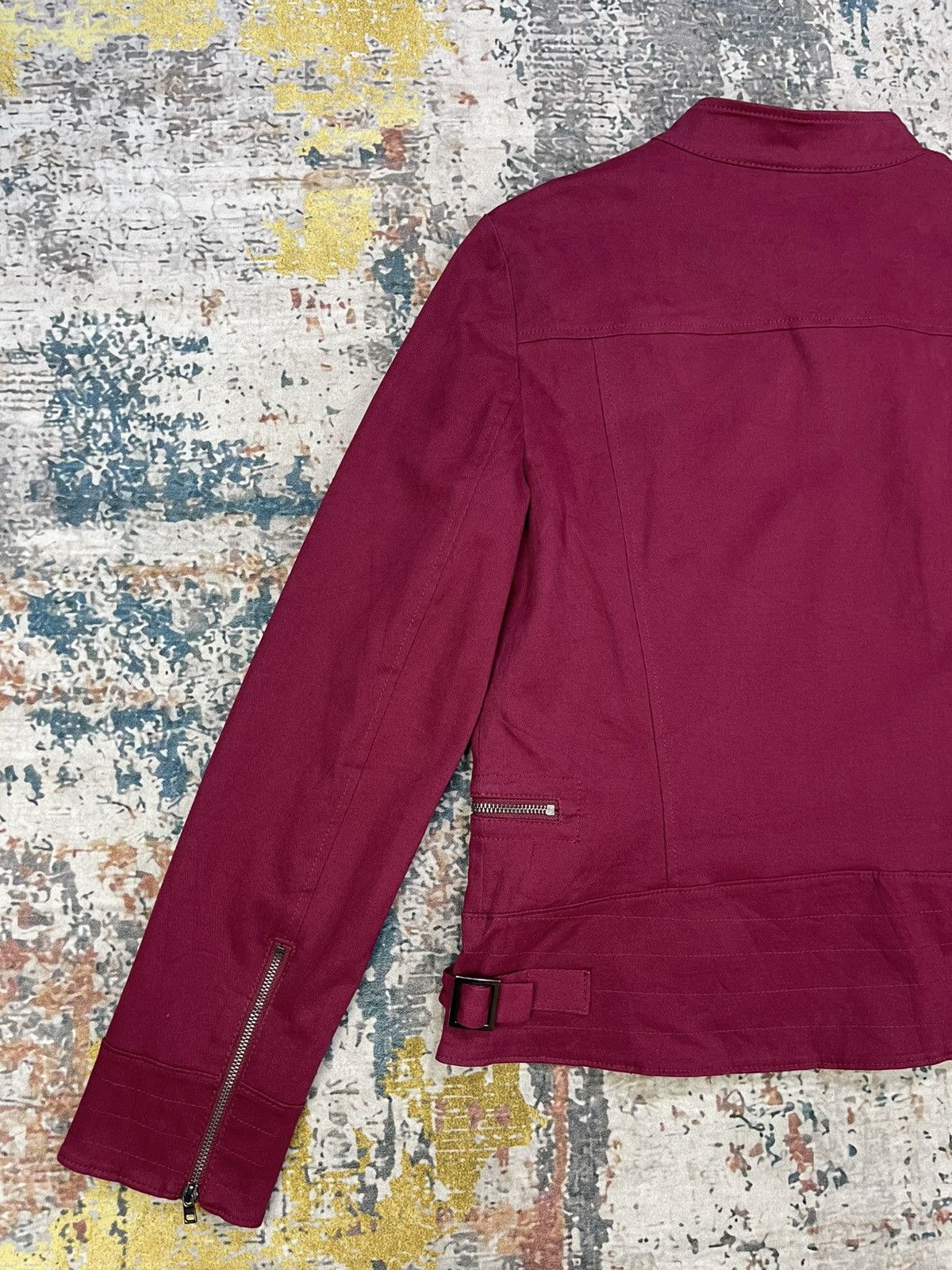 Banana Republic Banana Republic Red Garnet Factory Moto Jacket Size M / US 6-8 / IT 42-44 - 5 Thumbnail