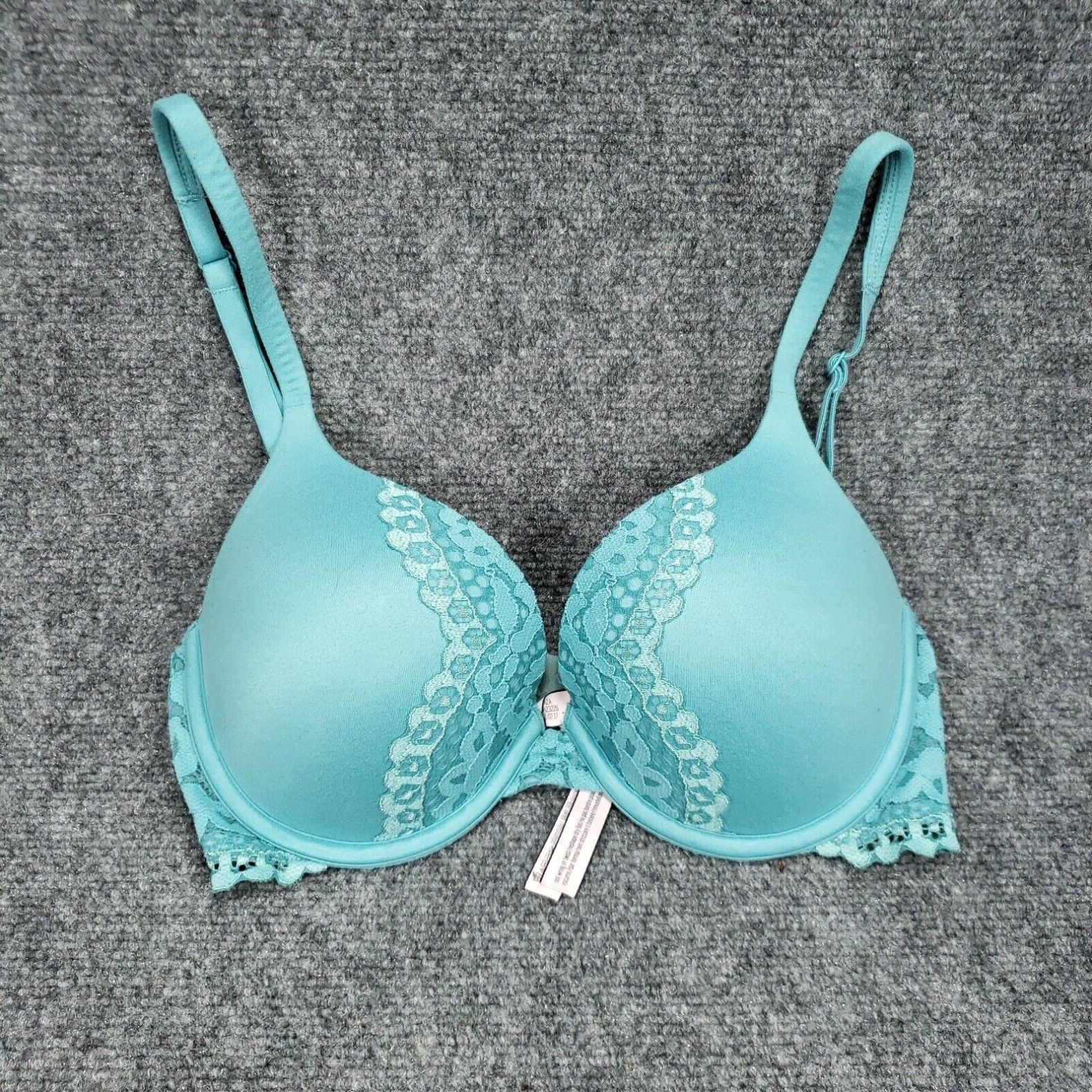 Victorias Secret Victoria's Secret Womens 32D Green Body Perfect Shape Push-Up Padded Laced Bra