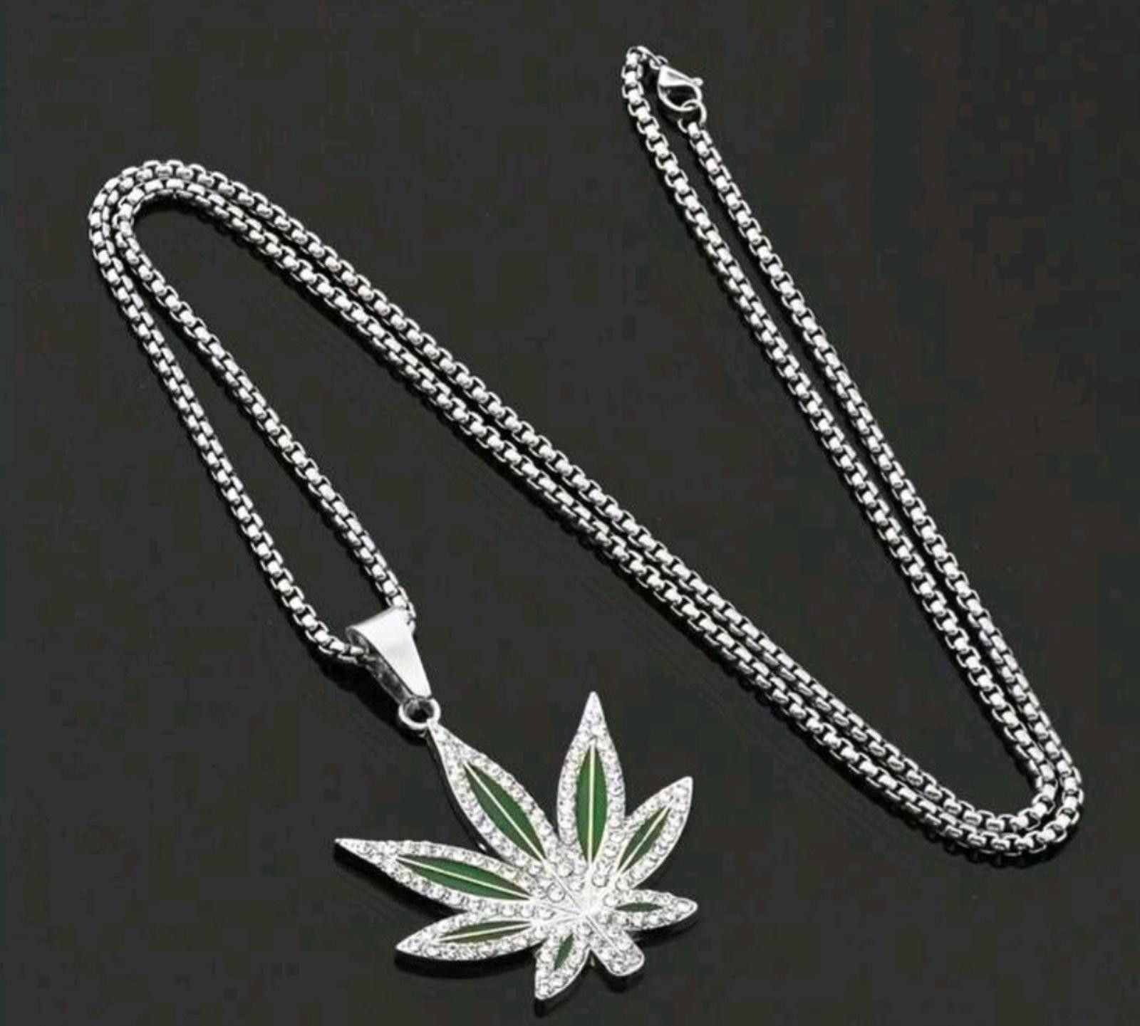 The Unbranded Brand Mary Jane Plant (Chain)-(Silver)-(Green)-(New)-Zirconia-$33 Size ONE SIZE - 4 Thumbnail