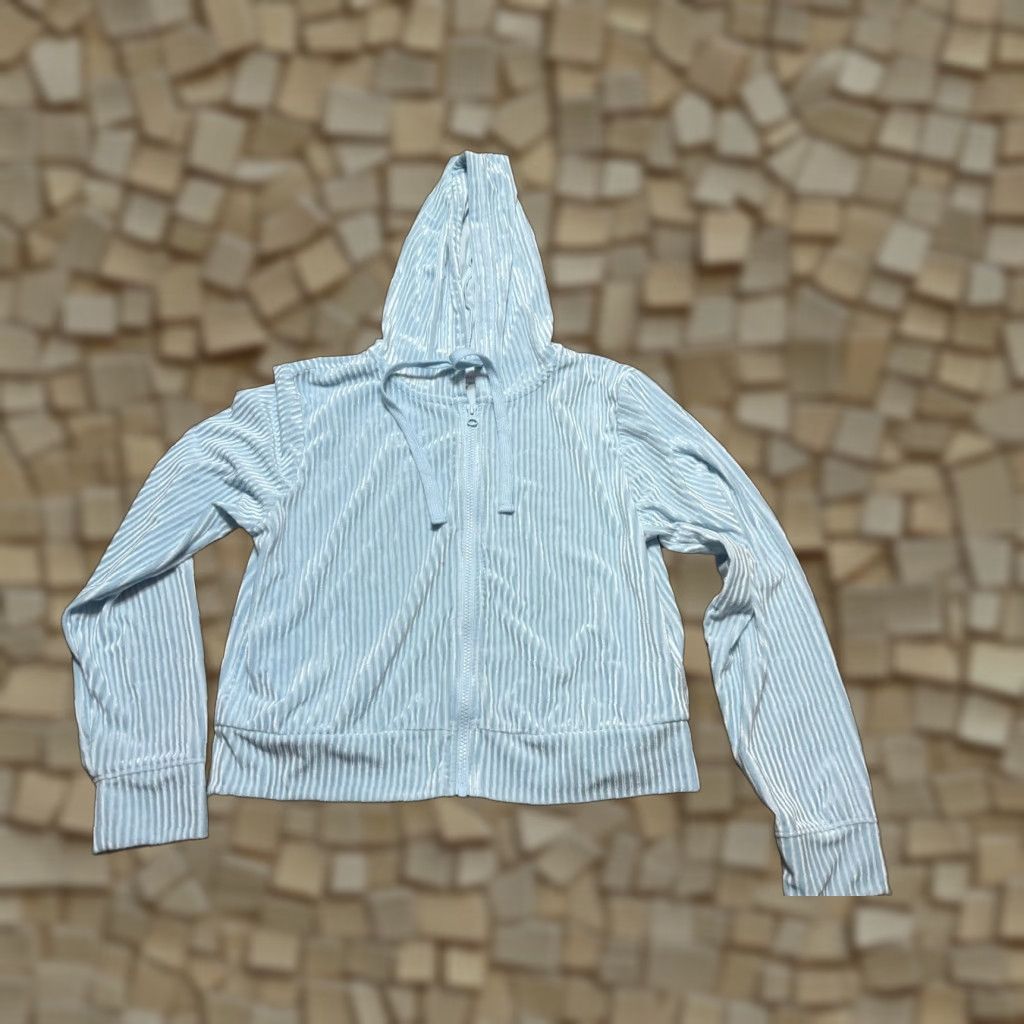 Vintage Colsie Sweatshirt Women's Small Blue Full Zip Drawstring Long Sleeve Size S / US 4 / IT 40 - 1 Thumbnail