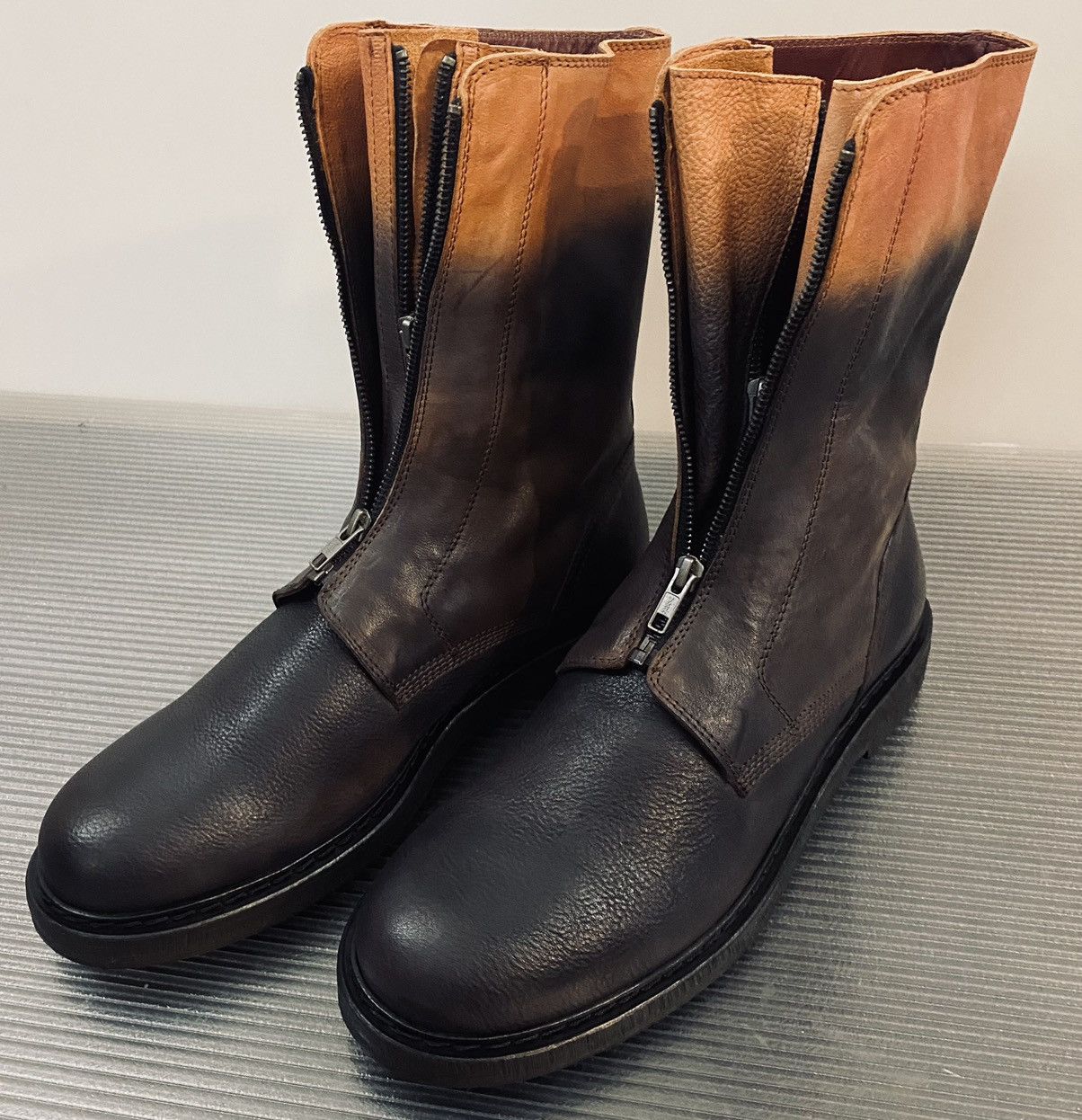 Ann Demeulemeester Ann Demeulemeester 🇮🇹 cognac/blk degrade dayzero boots 11 NEW Size US 11 / EU 44 - 4 Thumbnail