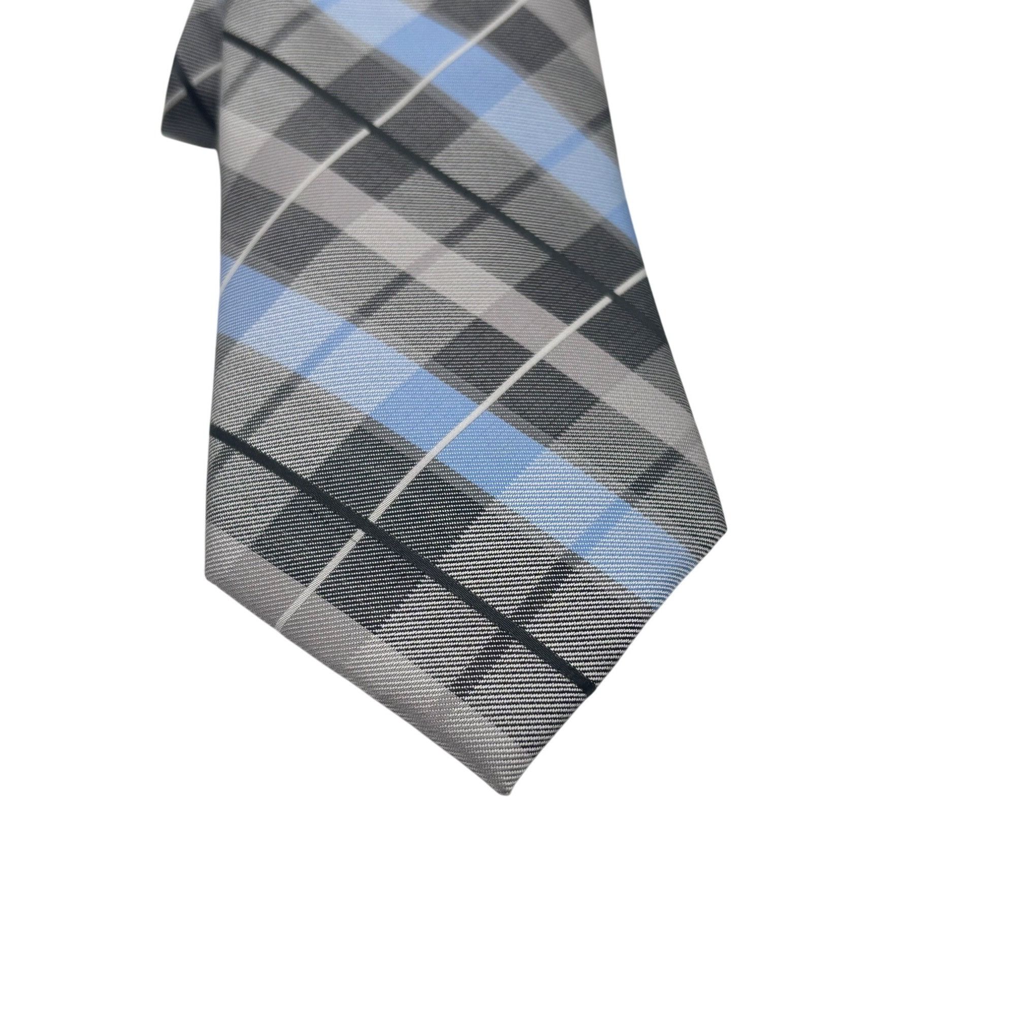 Perry Ellis Perry Ellis Portfolio Plaid Silk Necktie, Black (gray), OS Size ONE SIZE - 4 Thumbnail