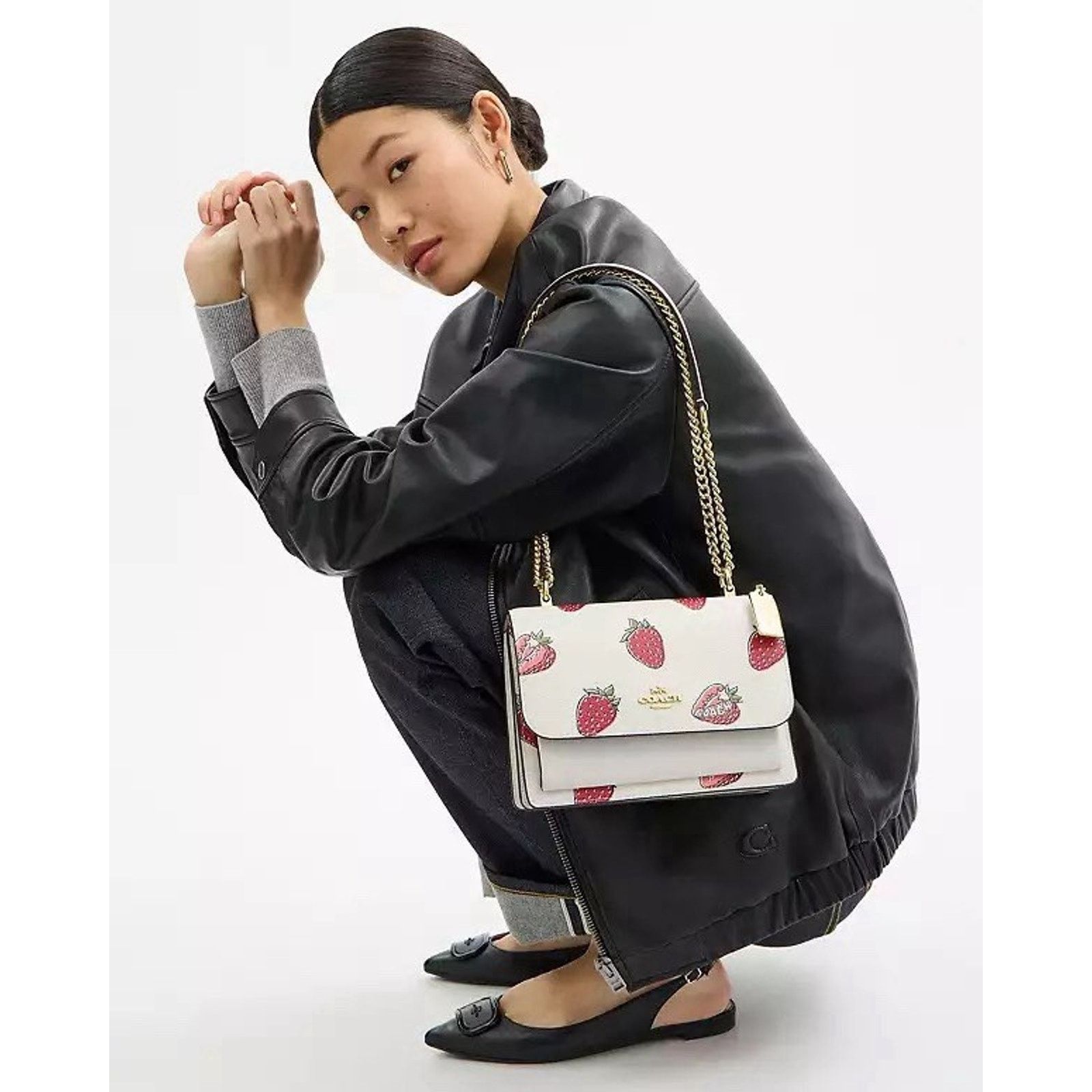 Coach NWT Coach Klare Crossbody Strawberry Gold/Chalk Multi CAL65 Size ONE SIZE - 7 Thumbnail