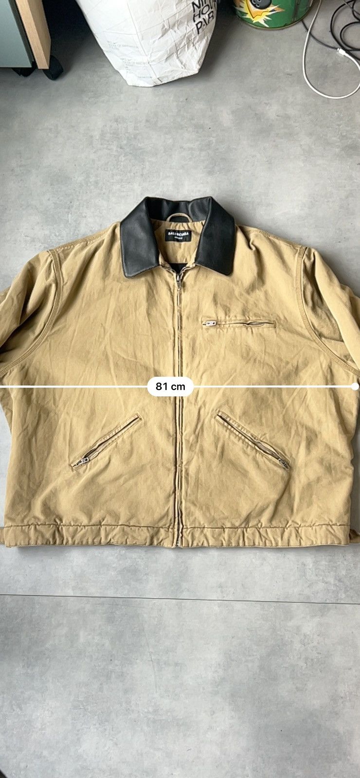 Balenciaga Balenciaga Leather Collar Workwear Jacket Size US M / EU 48-50 / 2 - 5 Thumbnail