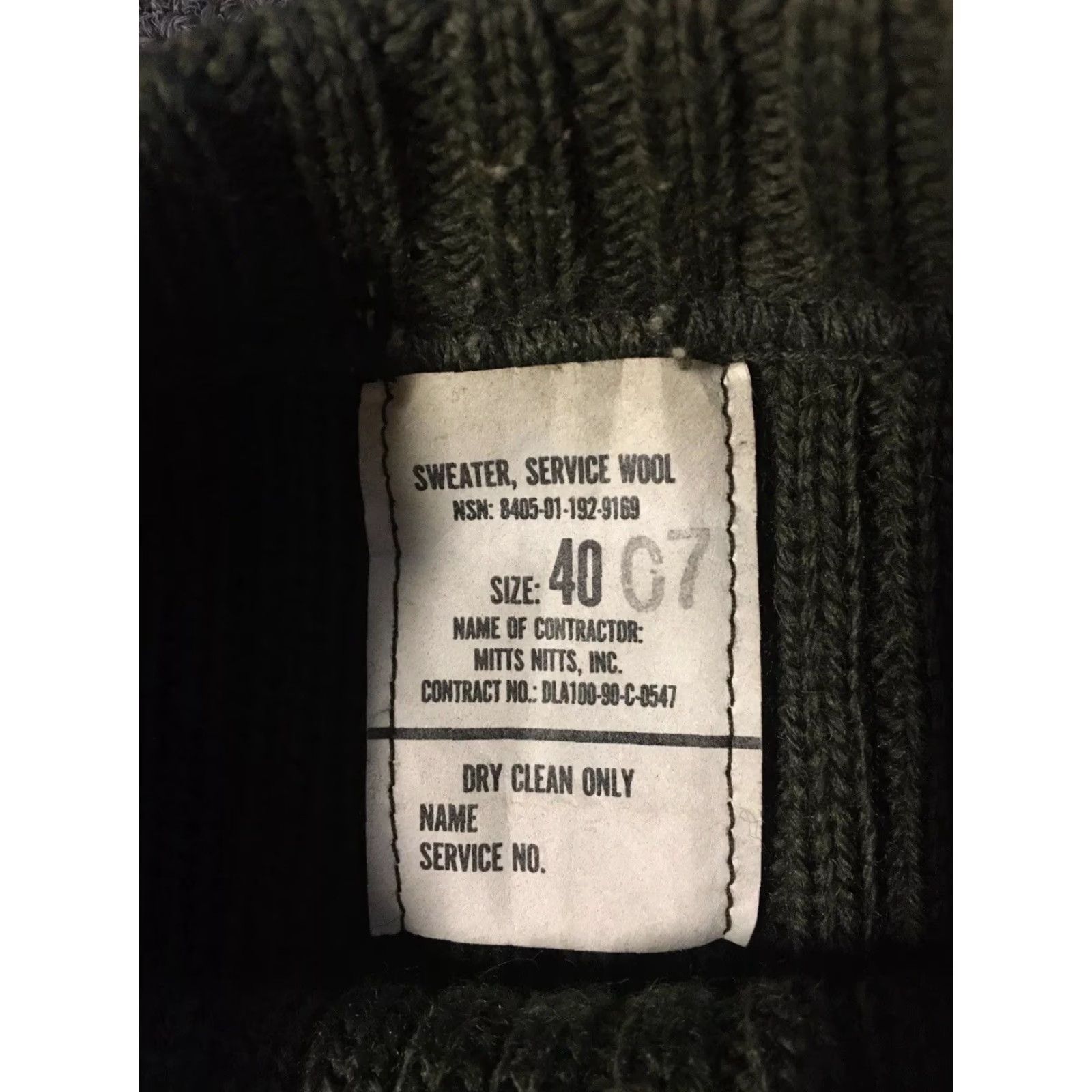 Vintage VINTAGE Army Wool Knit Sweater 40 US Navy Men Green 90s Grunge USMC Military Marines Sailor Pullover Sweatshirt Knit Pattern Long Sleeve 40 Mens Size US L / EU 52-54 / 3 - 6 Thumbnail
