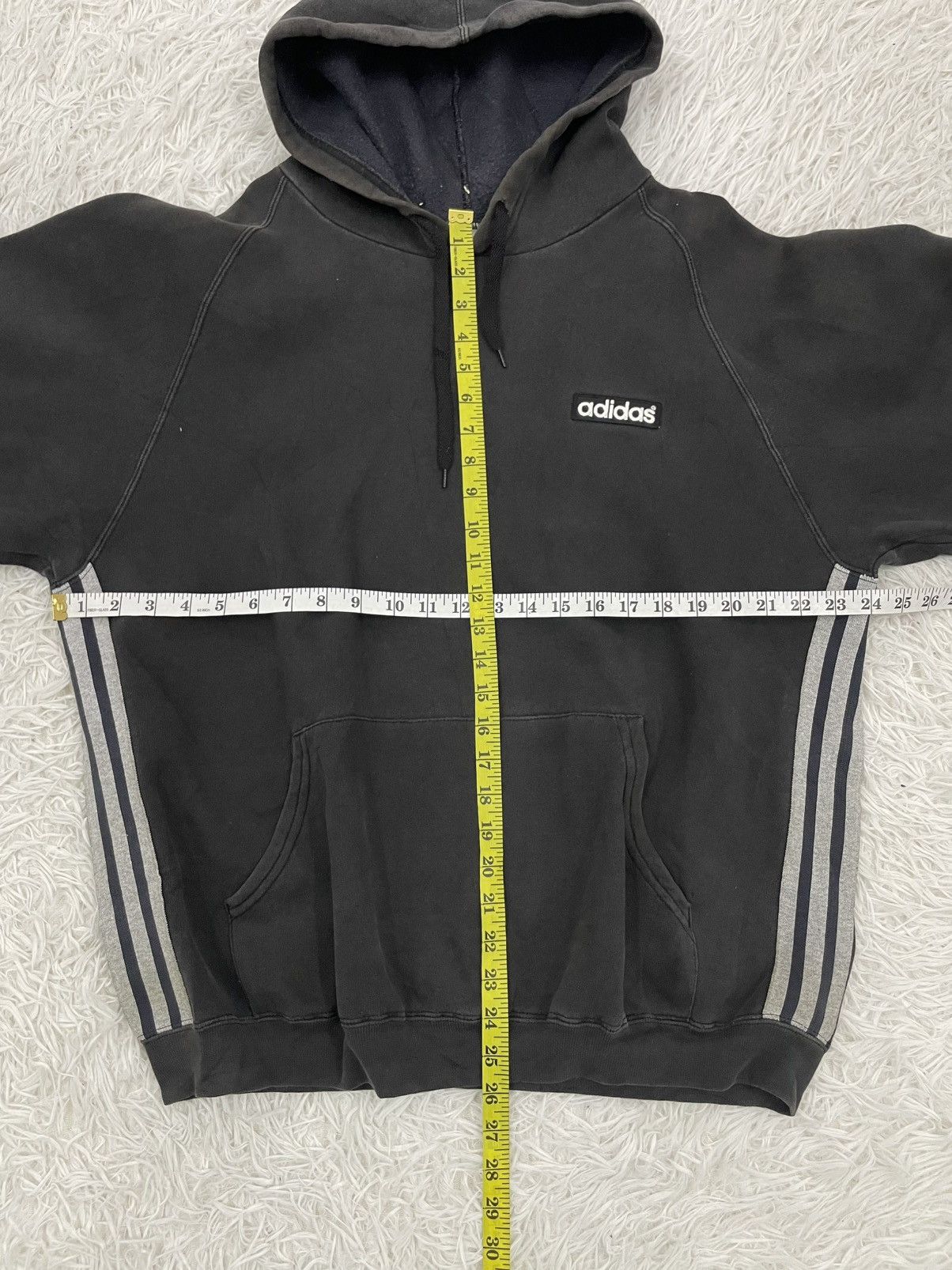 Adidas Vintage 90s Adidas Side Tape Hoodie Made in Usa Size US M / EU 48-50 / 2 - 8 Thumbnail