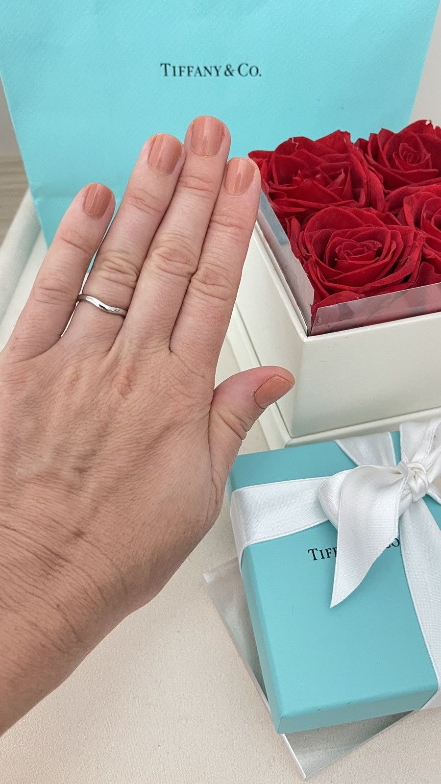Tiffany & Co. Tiffany & Co. Elsa Peretti Wedding Ring Pl 4.5 NEW $1,150 Size ONE SIZE - 6 Thumbnail