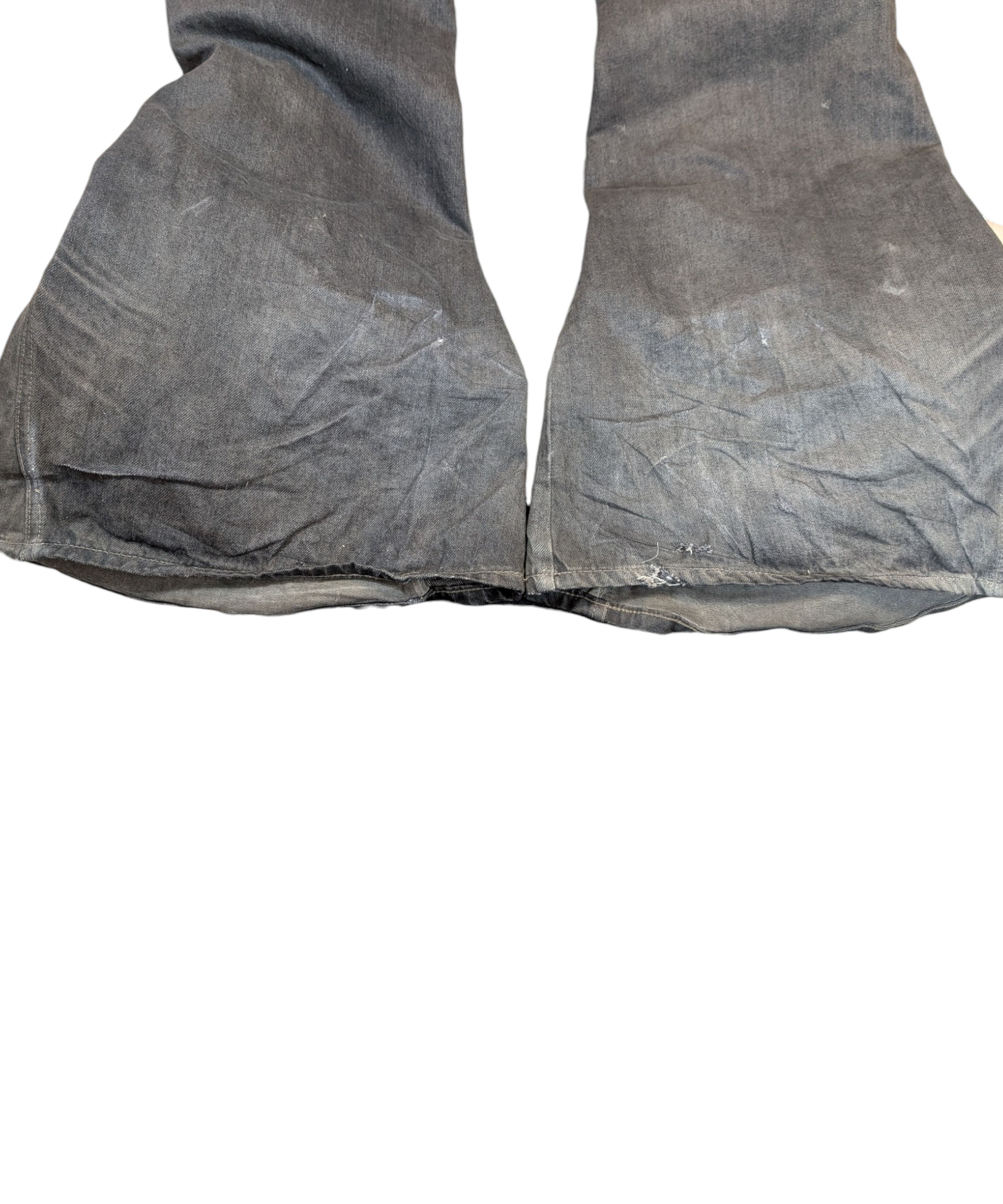 Rick Owens Rick Owens AW22 Bolan Banana Dark Dust Zip Flared Jeans Size US 34 / EU 50 - 10 Thumbnail