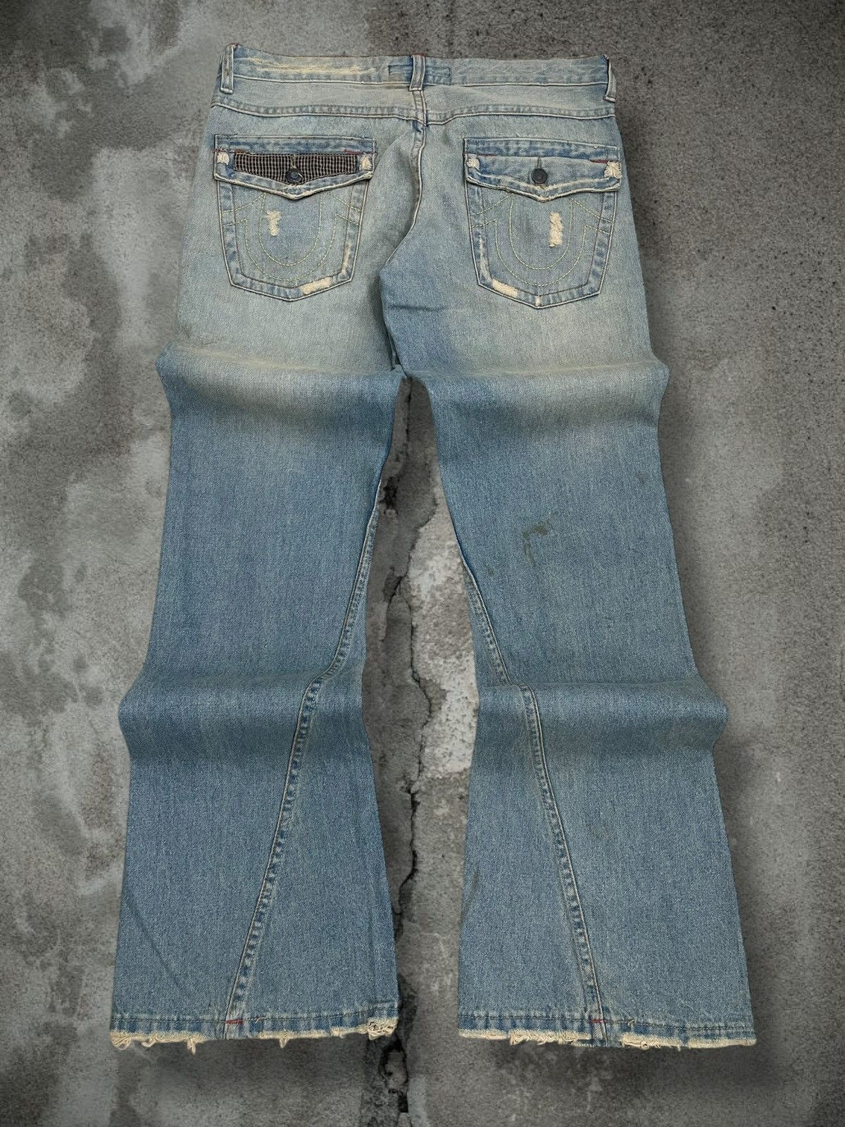 Tornado Mart Vintage Og 90s Japan Fancy Collection Patchwork Flared Denim Size US 32 / EU 48 - 11 Thumbnail