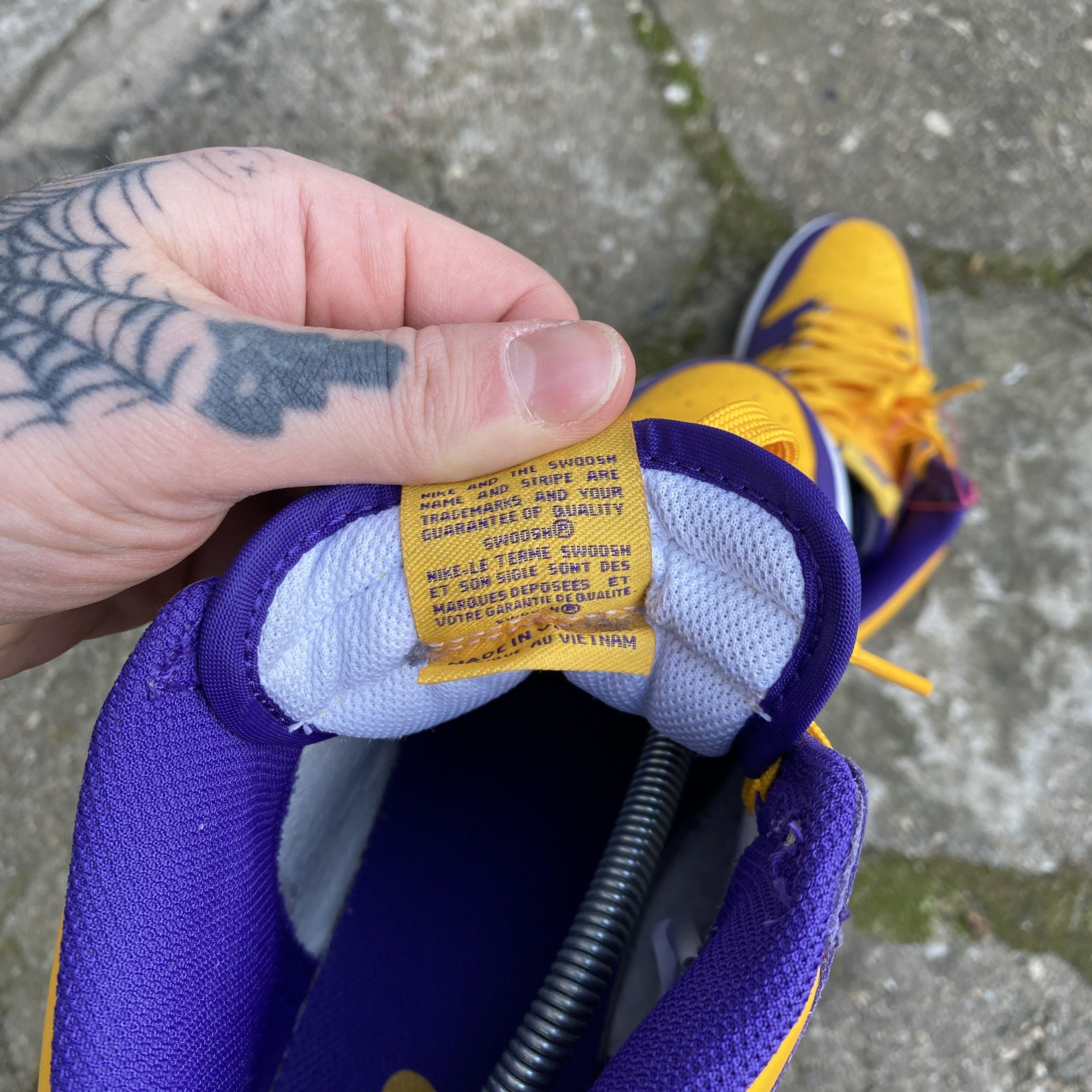 NBA × Nike Nike Dunk High LA Lakers yellow purple - us 10 Size US 10 / EU 43 - 7 Thumbnail