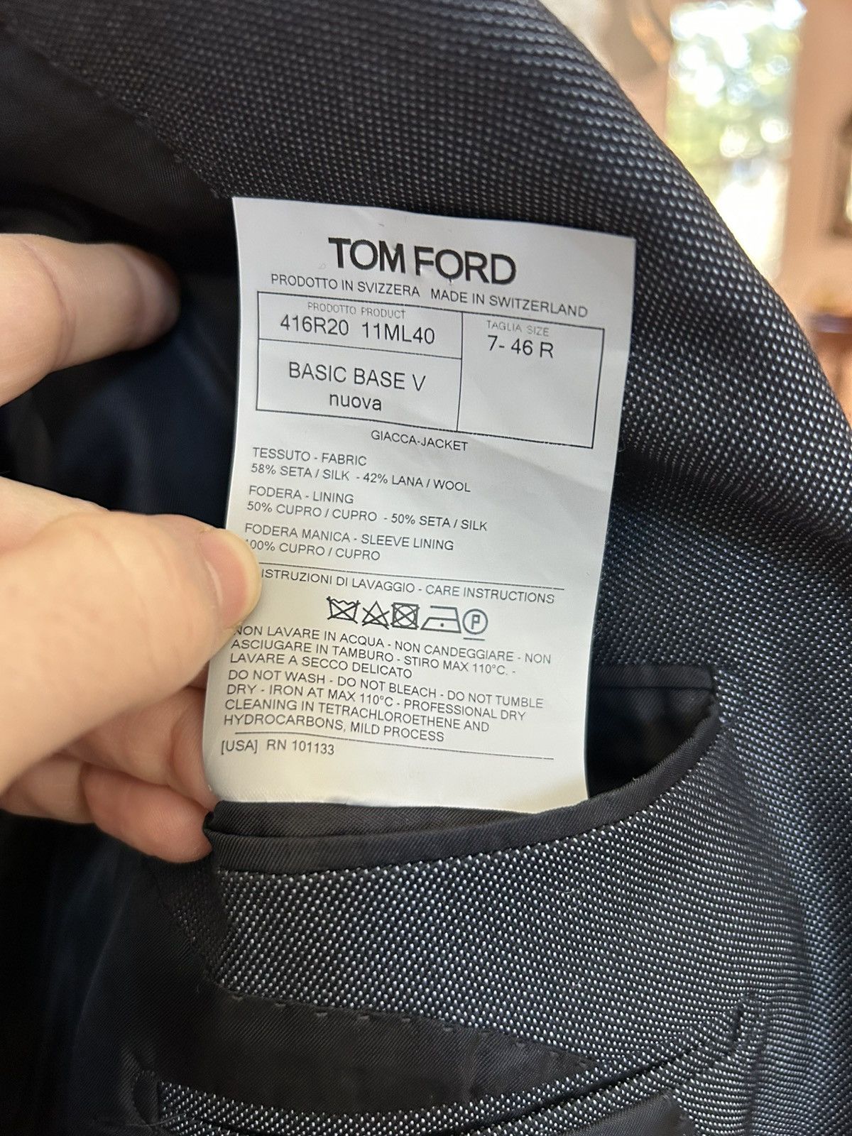 Tom Ford Tom Ford Men’s Blue Silk Sharkskin Suit Size 36R Size 36R - 5 Thumbnail