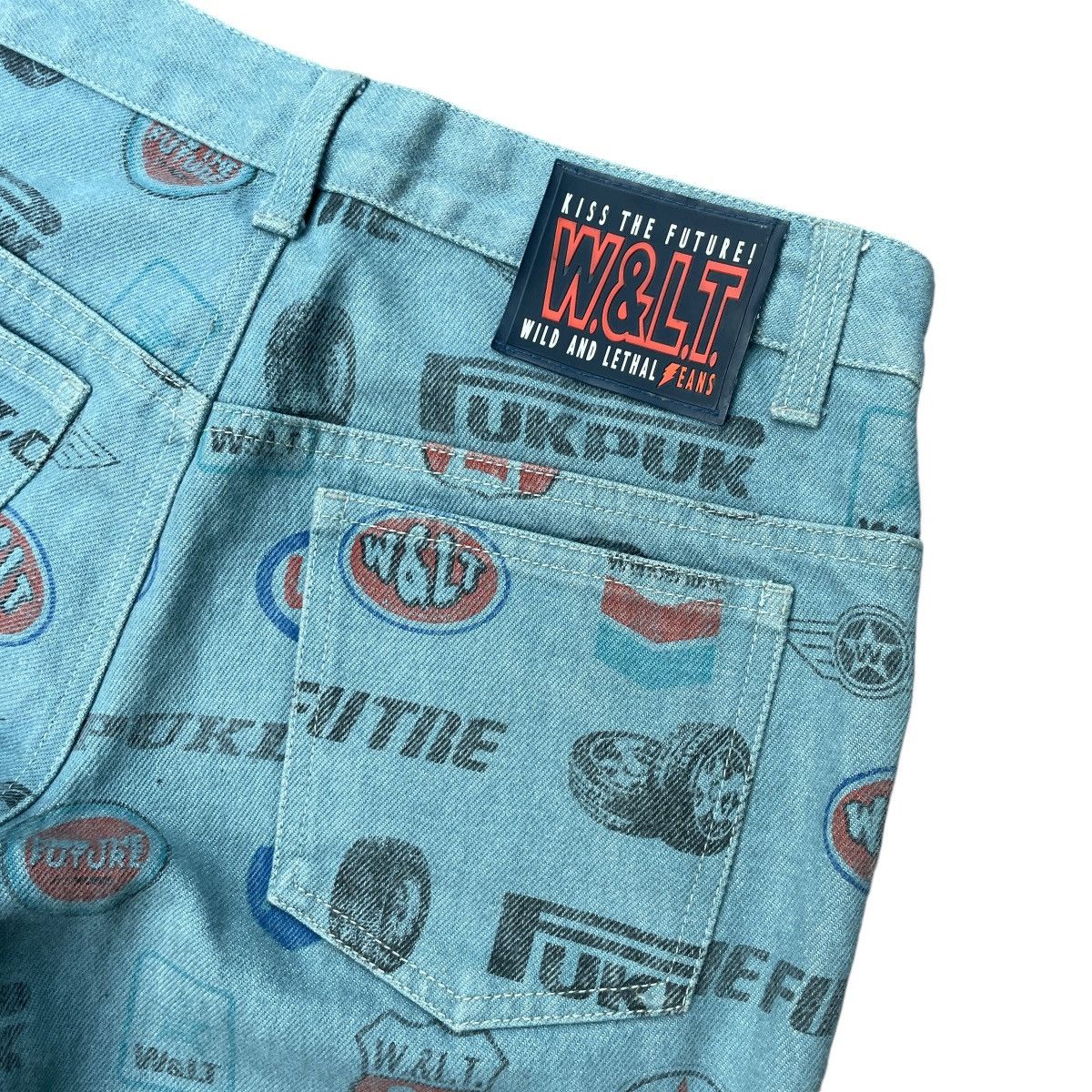 Walter Van Beirendonck RARE Walter Van Beirendonck 2010s Puk Puk Tire Brands Jeans Size 28" / US 6 / IT 42 - 8 Thumbnail