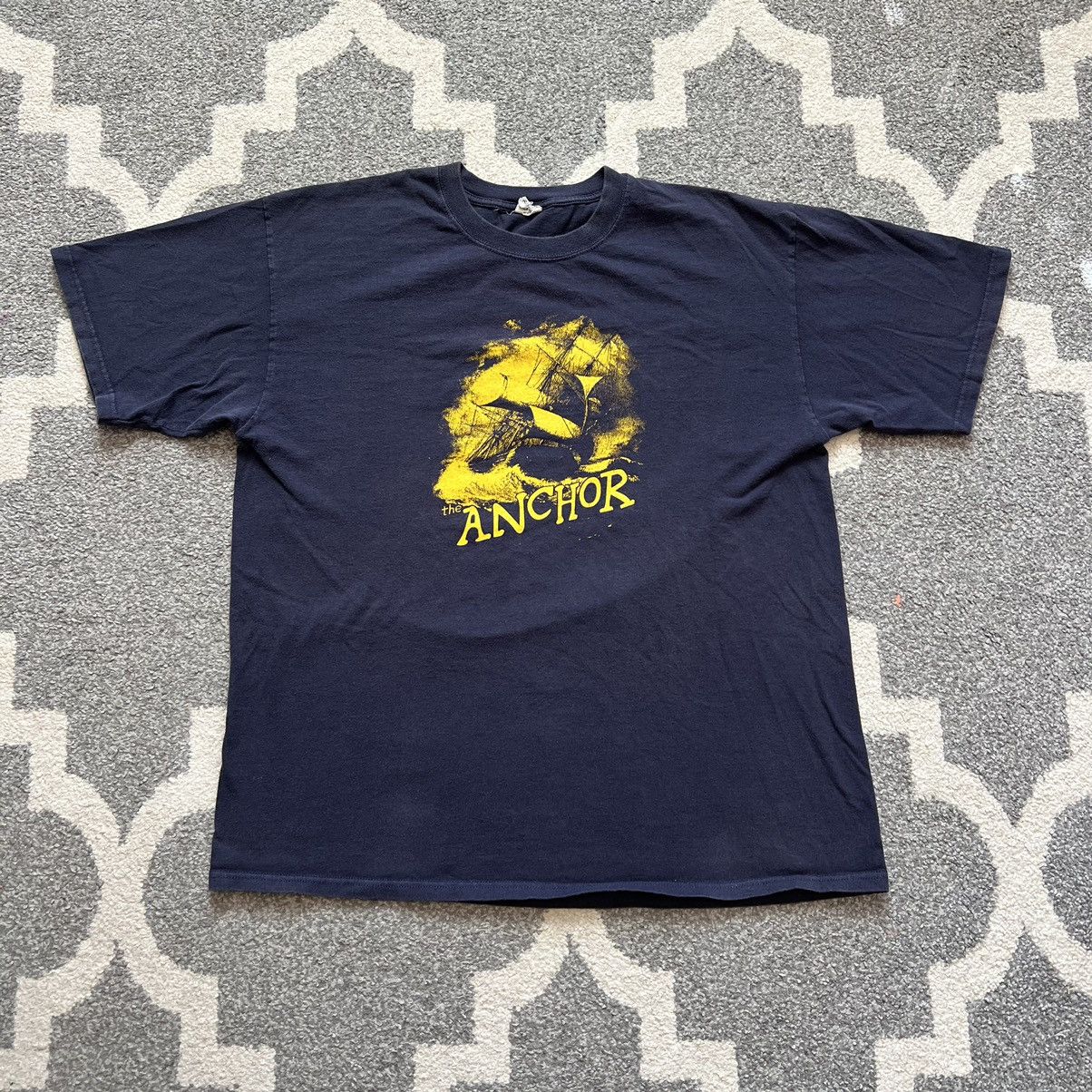 Anvil × Vintage the anchor sailboat navy yellow tee Size US XL / EU 56 / 4 - 1 Thumbnail