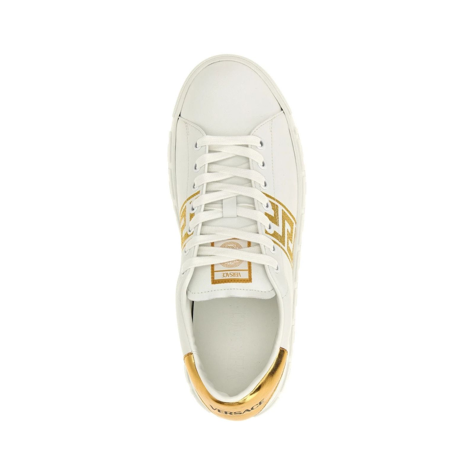 Versace VERSACE Greca White/Gold Sneakers New And Authentic (Men's s Size US 11 / EU 44 - 4 Thumbnail