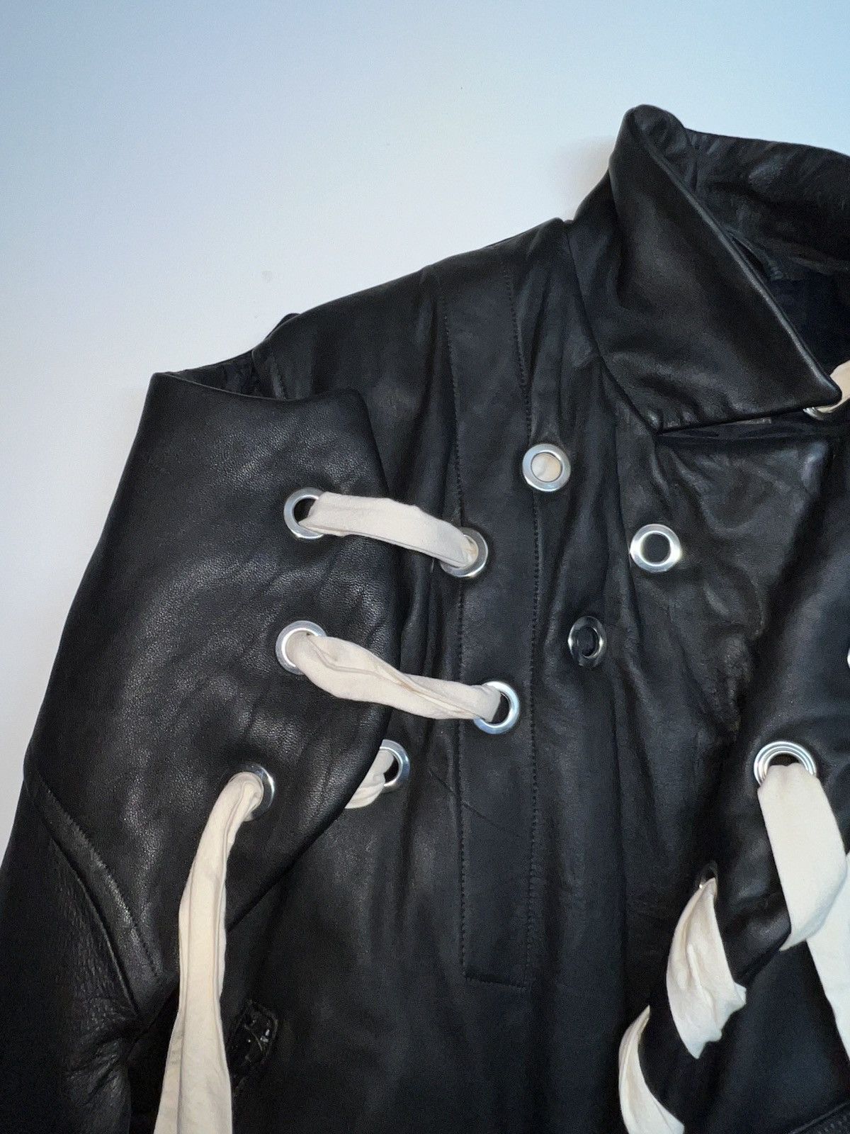 Craig Green 2016AW eyelets leather stitch biker jacket Size US L / EU 52-54 / 3 - 13 Thumbnail
