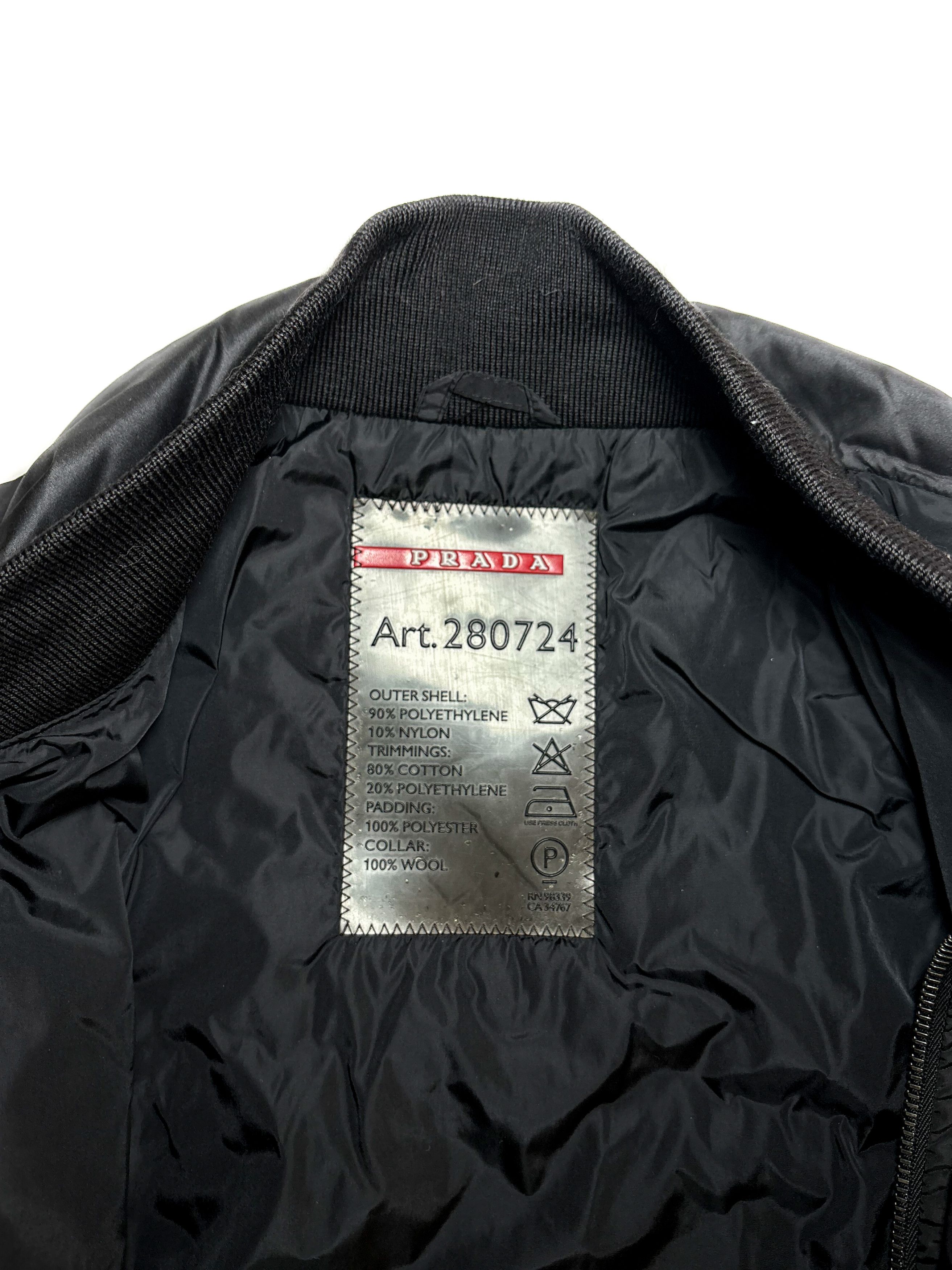 90s prada sport leather nylon coat