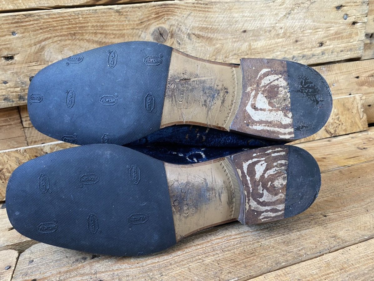 Designer × Gucci Gucci horsebit monogram velvet GG LOGO slip on loafers Uk6 Size US 7 / EU 40 - 17 Thumbnail