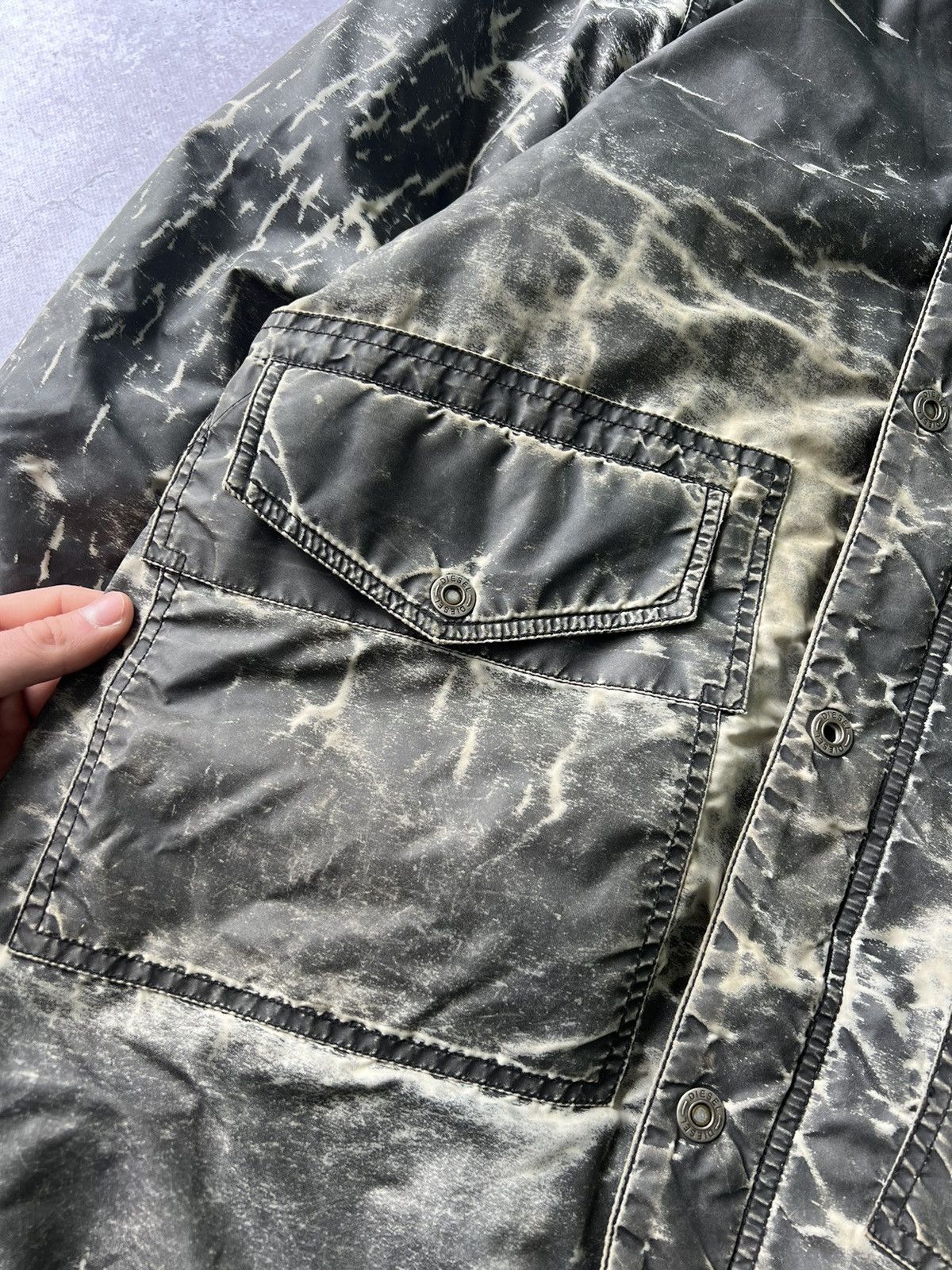 Diesel Crazy Vintage Diesel Avant Garde Faded Bomber Parka Jacket Size US XL / EU 56 / 4 - 4 Thumbnail