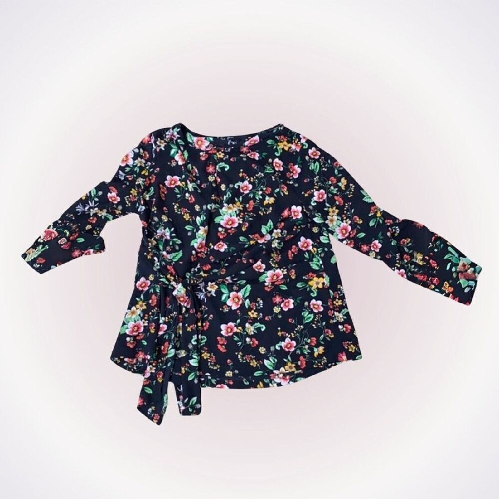 Other Gibson Side Tie Floral Blouse | Sz L Size L / US 10 / IT 46 - 1 Thumbnail