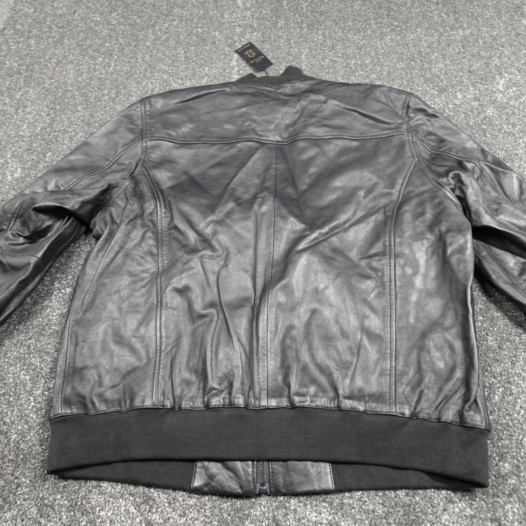 NEXT NEXT Leather Bomber Jacket Coat Black Size 2XL Men's New With Tags Size US XXL / EU 58 / 5 - 3 Thumbnail