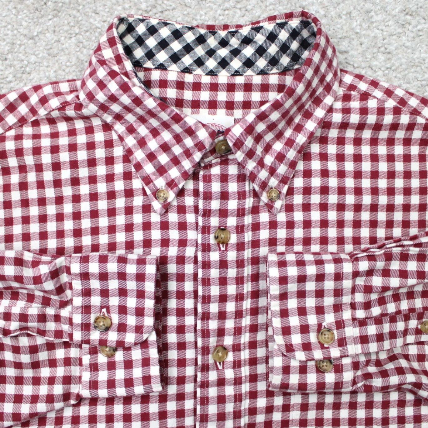 Brooks Brothers Brooks Brothers Shirt Mens Medium Red/White Checkered 100% Cotton Button-Up Long Sleeve Classic Preppy Style Size US M / EU 48-50 / 2 - 2 Thumbnail