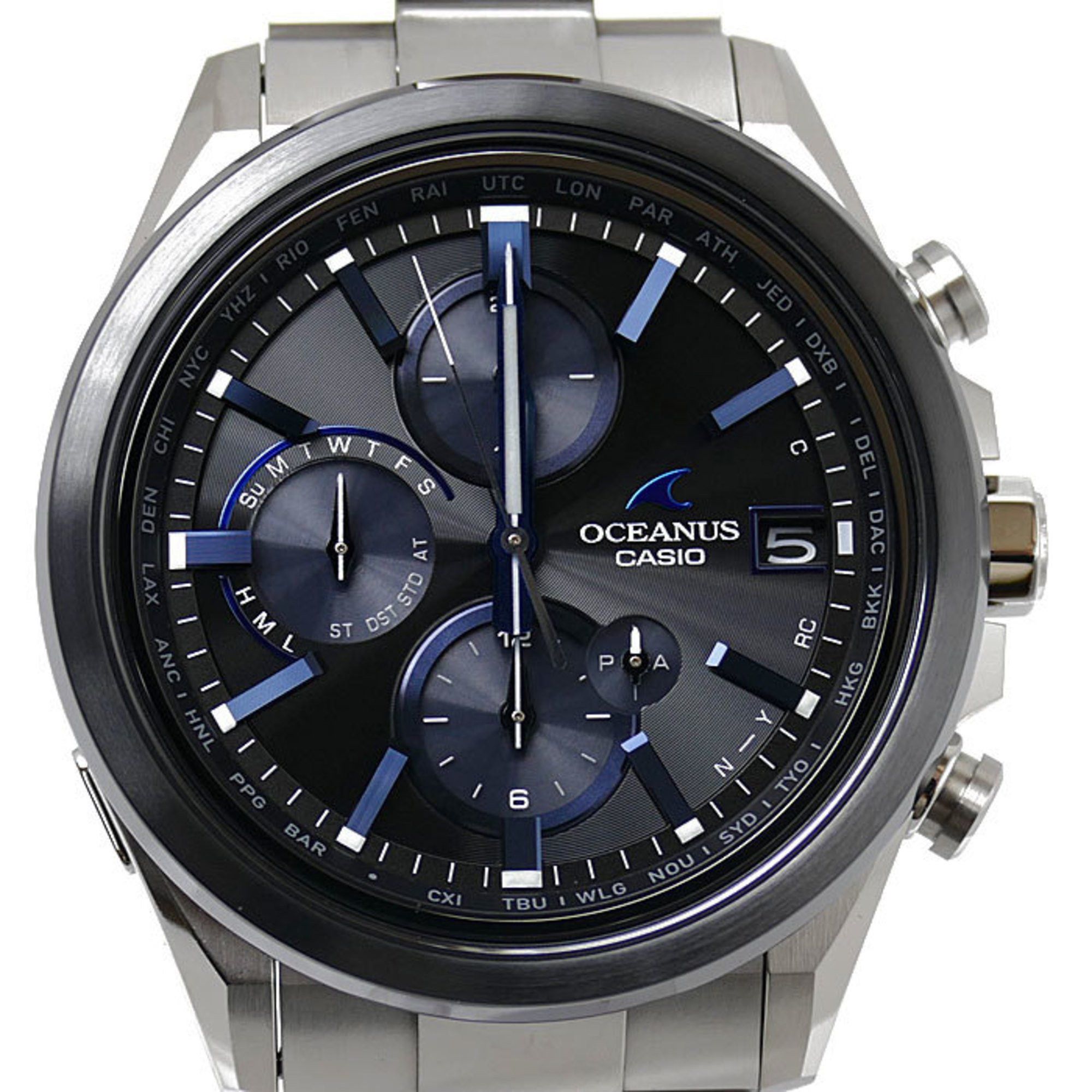 image of Casio Oceanus Radio Watch Solar Ocw-T4000A-1Ajf in Black, Women's