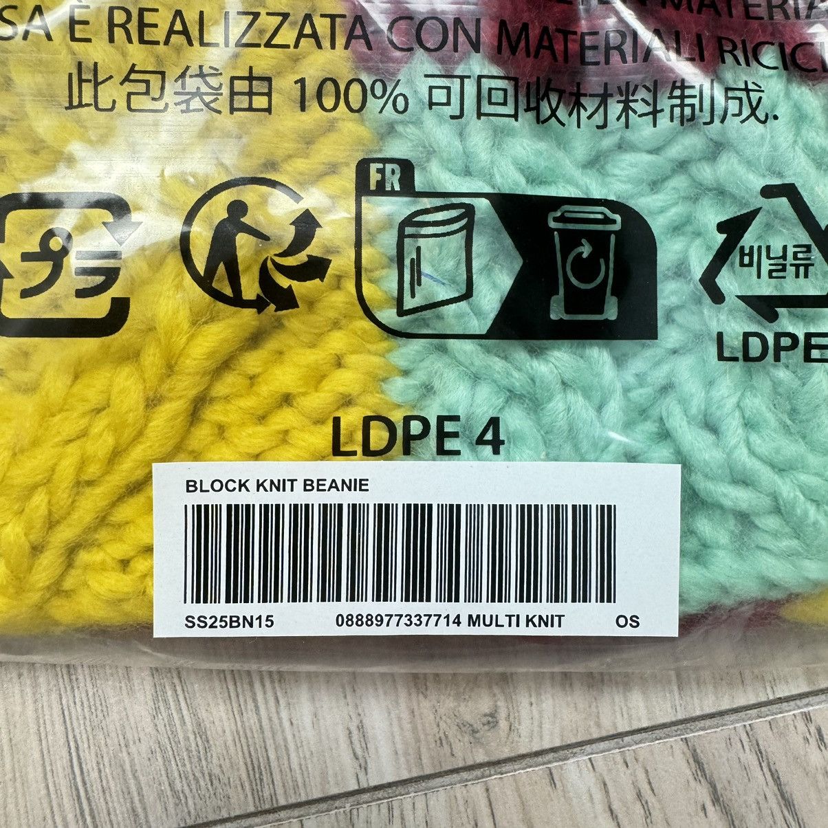 Supreme Supreme Block Knit Beanie Multicolor SS25 Handknit Deadstock Size ONE SIZE - 5 Thumbnail