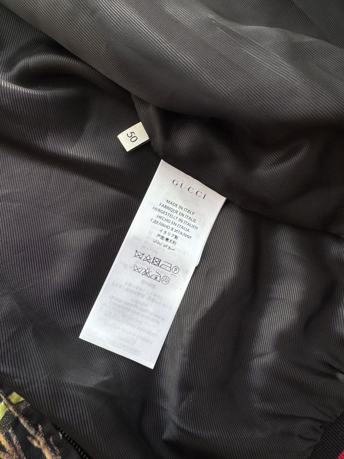 Gucci Men's GUCCI Silk Bomber Jacket Jungle Print size 50 M Size US M / EU 48-50 / 2 - 8 Thumbnail