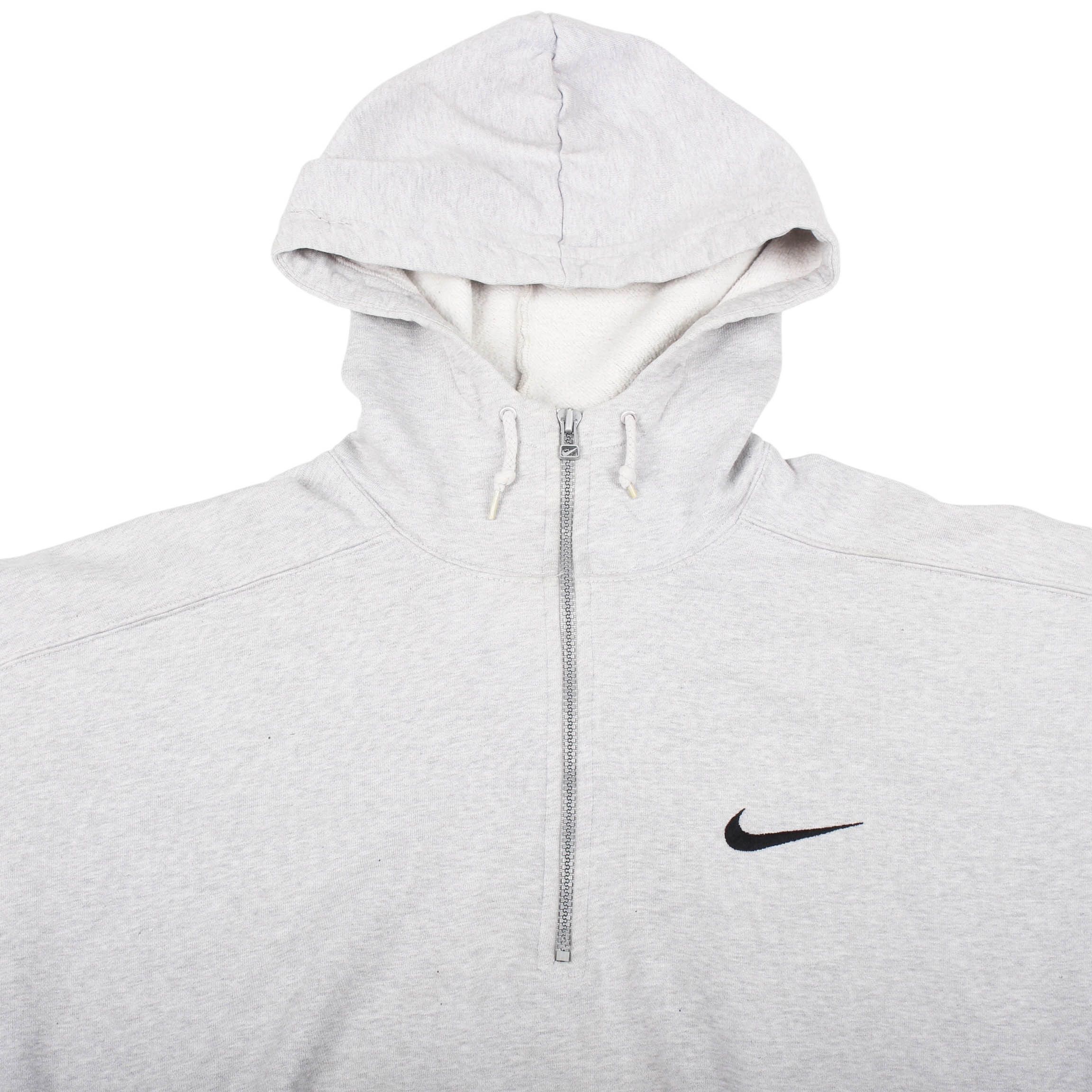 Nike Nike 1/4 Zip Hoodie Grey Embroidered Swoosh Center Size US XL / EU 56 / 4 - 3 Thumbnail