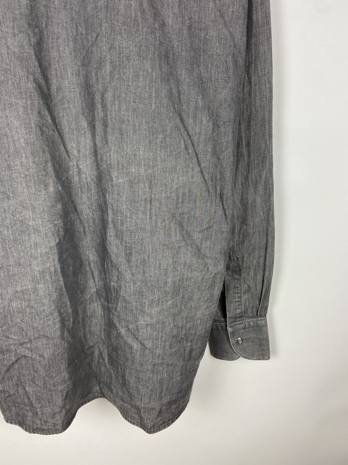 Designer × MCM Vintage MCM Faded Gray Mens Luxury Button Shirt Logo Size US XL / EU 56 / 4 - 13 Thumbnail