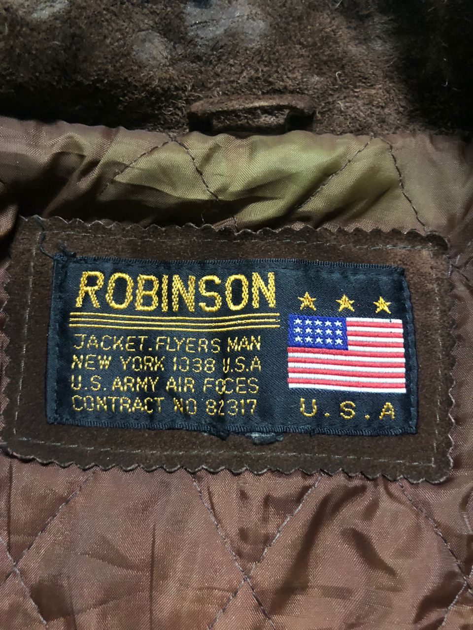 Robinson Les Bains 90s Robinson Les Bains Suede Leather US.Air Force Jacket Size US L / EU 52-54 / 3 - 18 Thumbnail