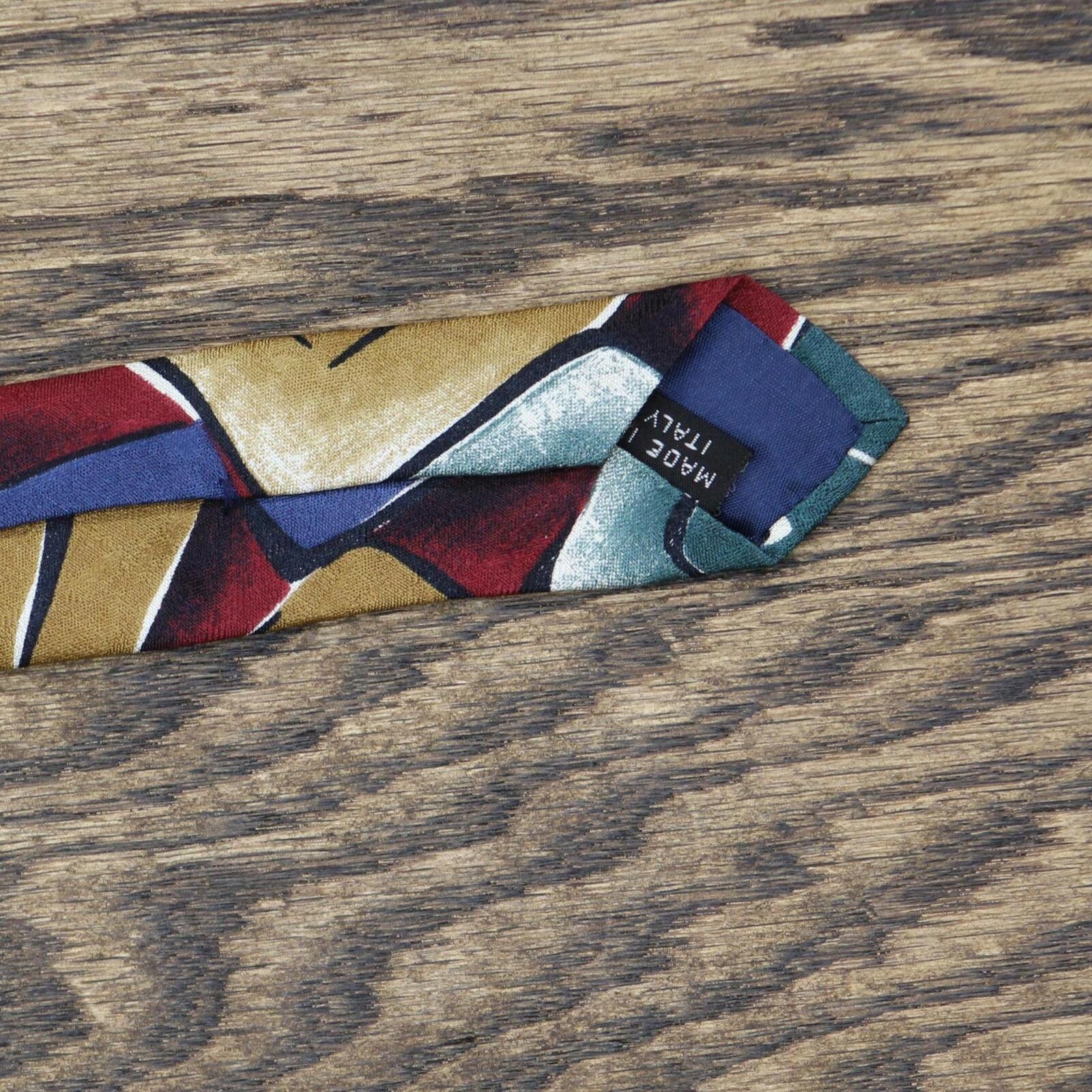 TED LAPIDUS Ted Lapidus Silk 3 1/2" Italy Necktie Blue Multi One Size Size ONE SIZE - 5 Thumbnail