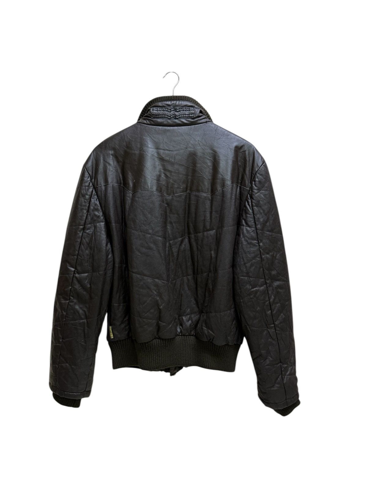 Armani Armani Jeans Men’s Polyurethane Knit Colar Wax Bomber Jacket Size US M / EU 48-50 / 2 - 2 Thumbnail