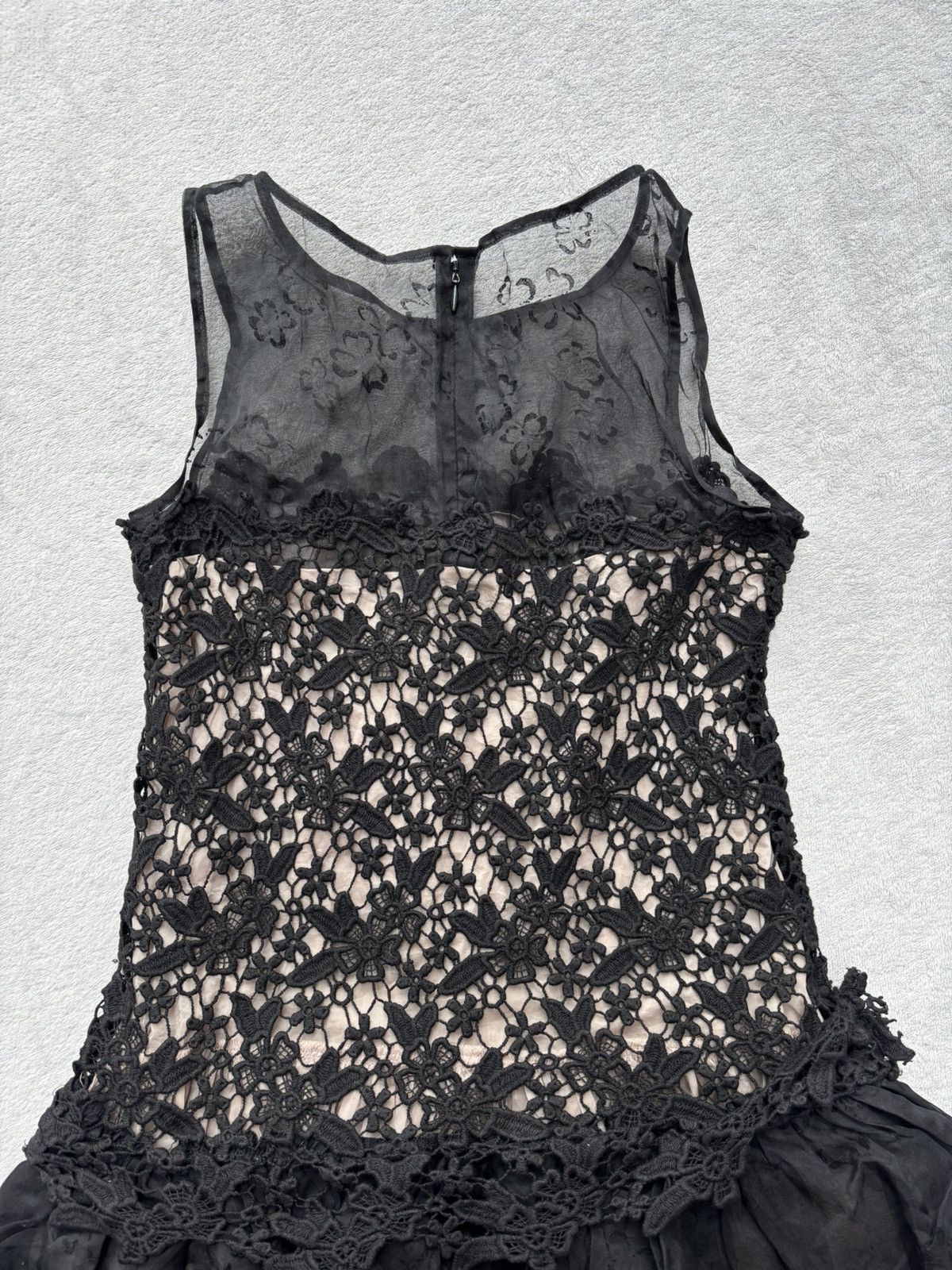 RED Valentino Floral Gothic Sheer Mesh Lace Ballerina Style Dress Size S / US 4 / IT 40 - 12 Thumbnail