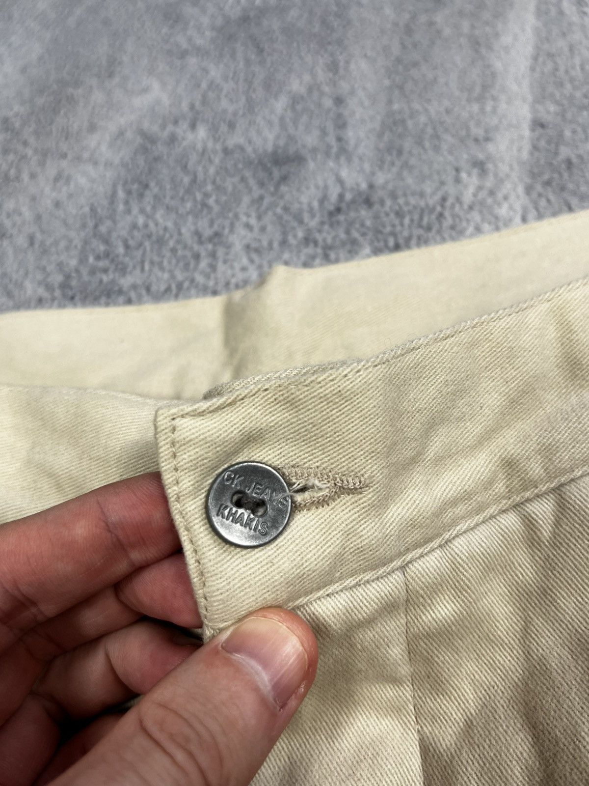 Calvin Klein × Vintage Vintage 90s Calvin Klein beige chinos pants streetwear 36 Size US 36 / EU 52 - 8 Thumbnail