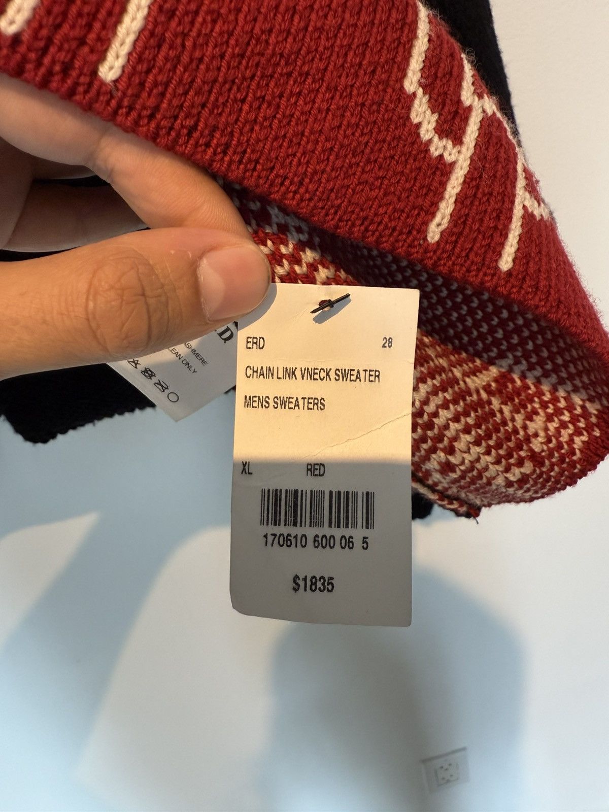 Enfants Riches Deprimes × Loro Piana ERD X LORO PIANA CHAINLINK SWEATER Size US XL / EU 56 / 4 - 5 Thumbnail