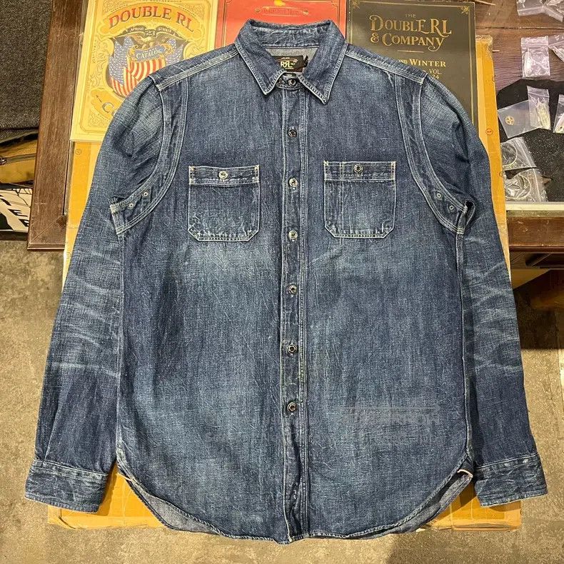 RRL Ralph Lauren RRL Ralph Lauren Vintage Washed and Worn Shirt Size US M / EU 48-50 / 2 - 2 Thumbnail