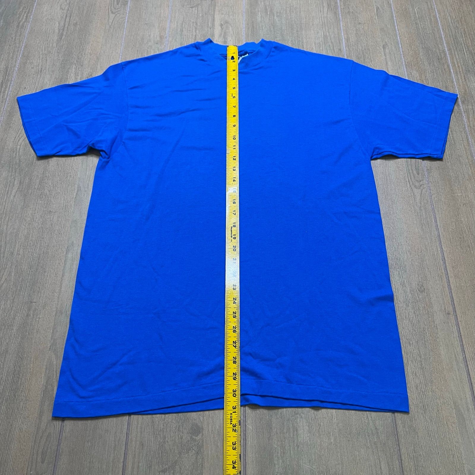 Hanes Vintage 90s Hanes Blank T Shirt Blue XL 90s USA 25 Back Size US XL / EU 56 / 4 - 5 Thumbnail