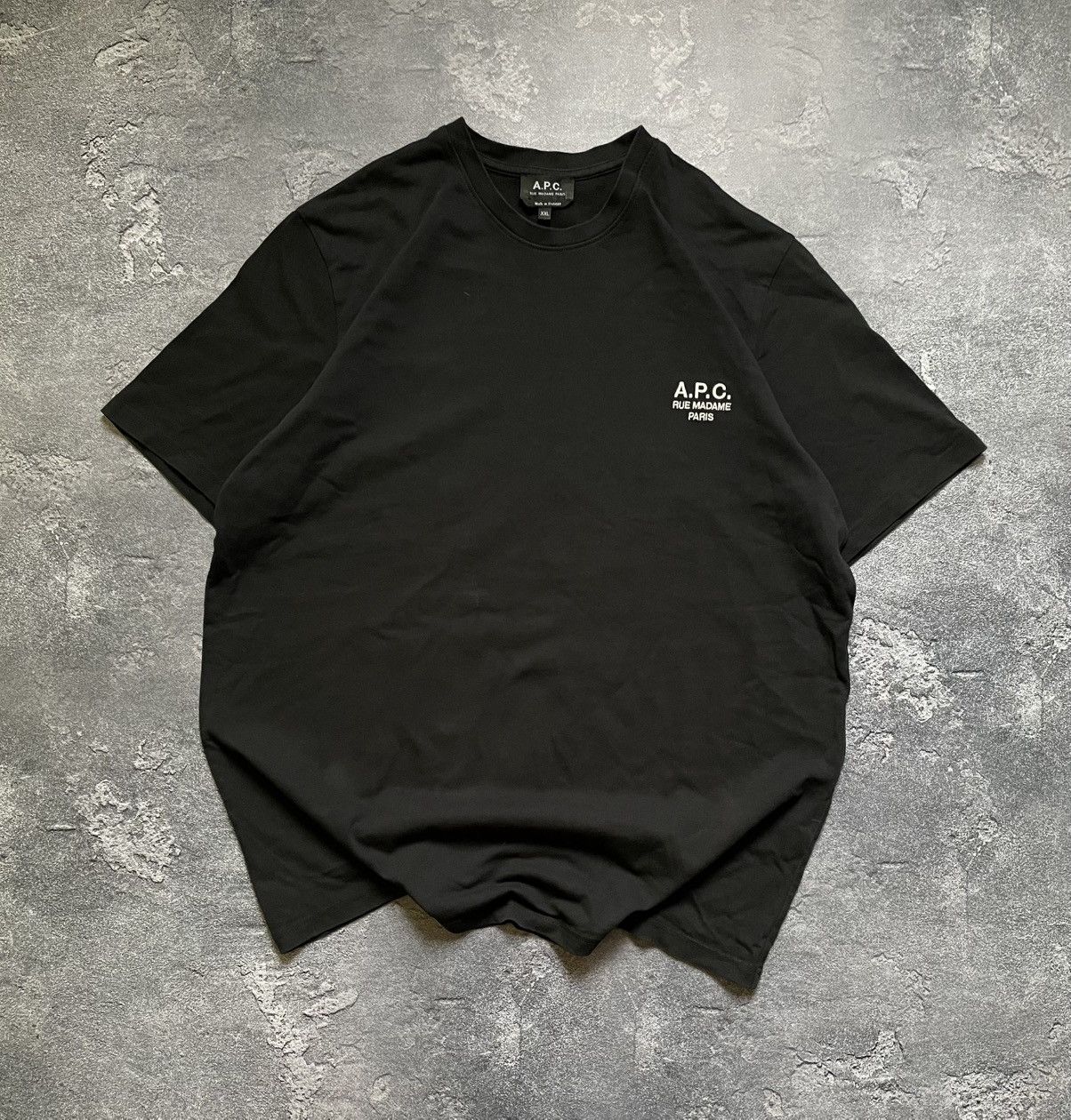 A.P.C. × Japanese Brand × Vintage Vintage A.P.C. Rue Madame Paris Mini Logo T Shirt Y2K Rare Size US XXL / EU 58 / 5 - 1 Thumbnail
