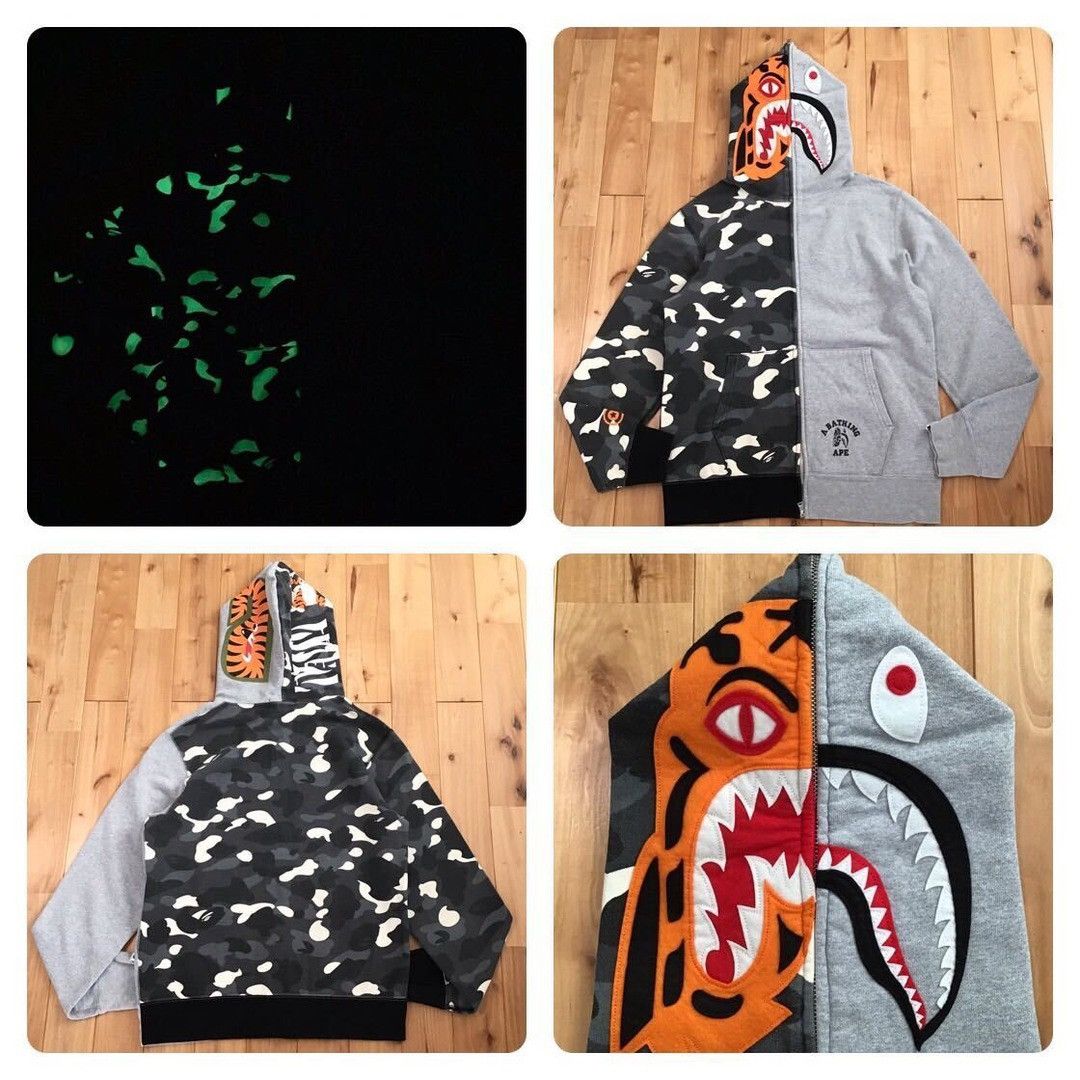 Bape glow in the dark hoodie hotsell