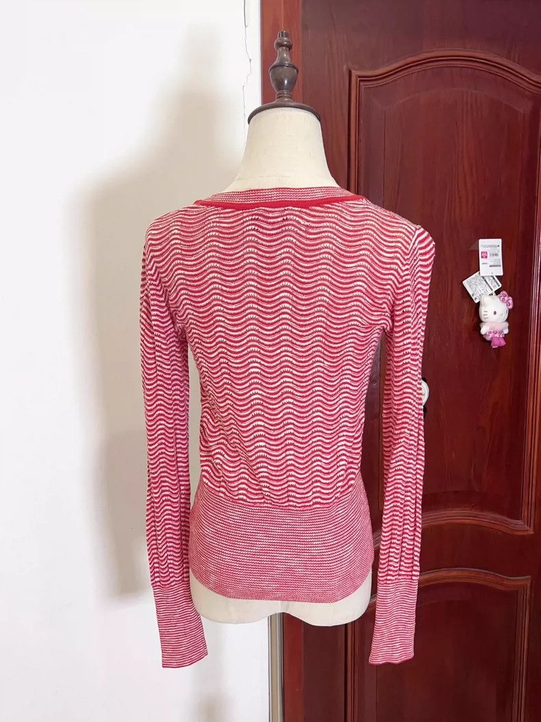 Vivienne Westwood Vivienne Westwood Red wavy knit top Size M / US 6-8 / IT 42-44 - 4 Thumbnail