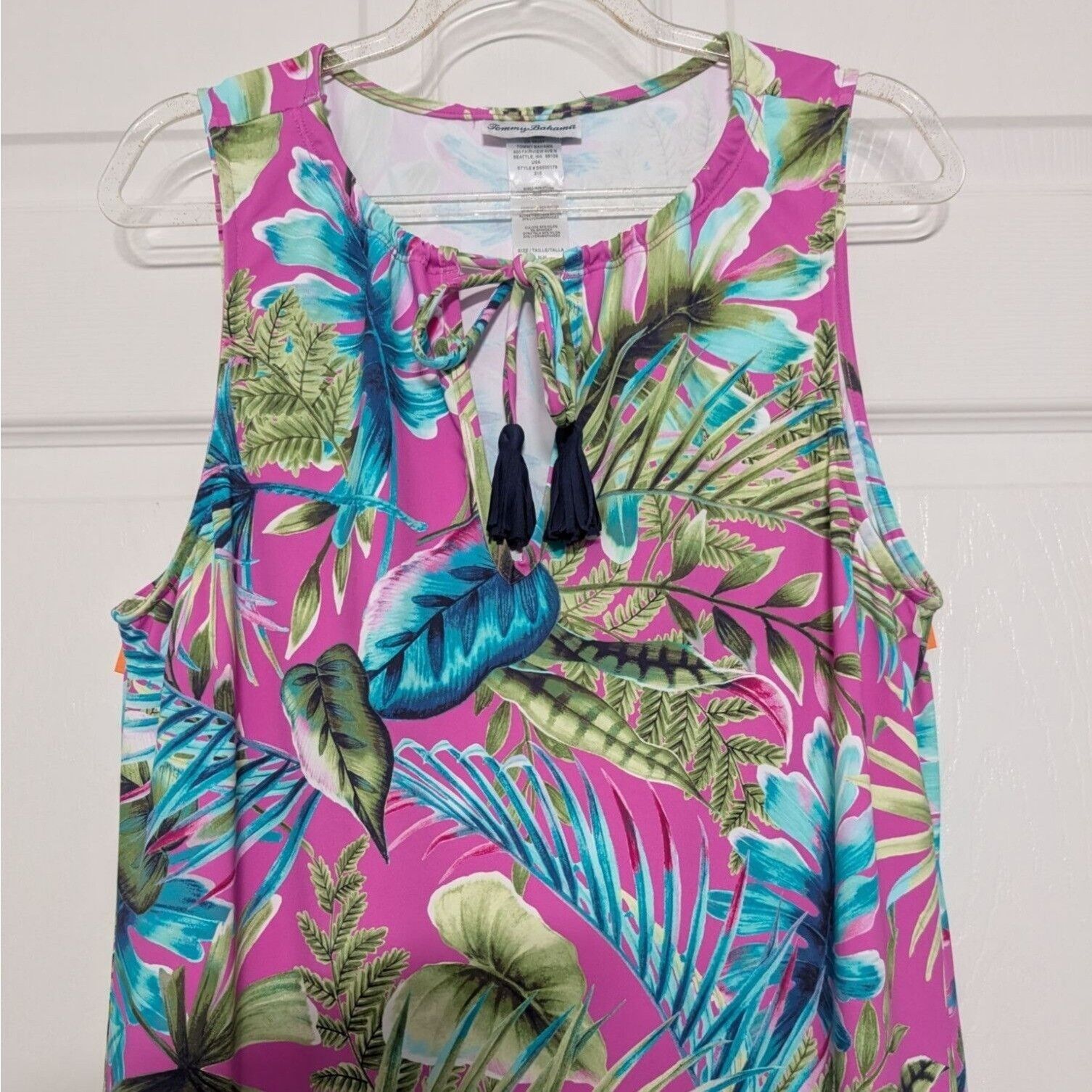 Tommy Bahama Tommy Bahama Tropical Dress Womens Size Medium Pink Tassel Size M / US 6-8 / IT 42-44 - 2 Thumbnail