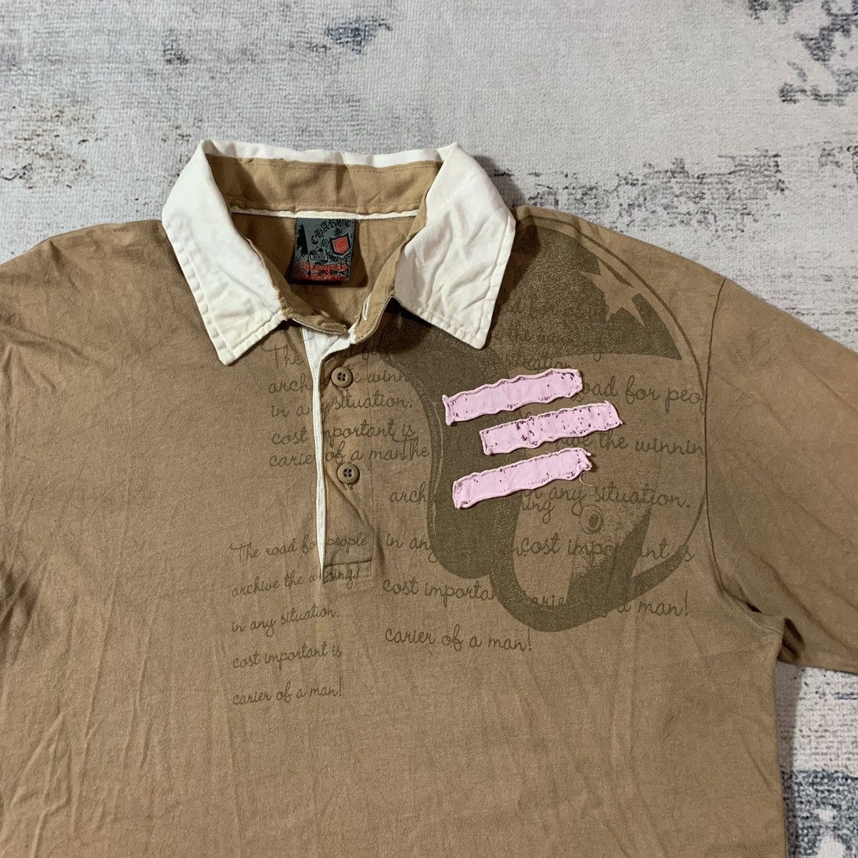 20471120 2000s Double Layers Poem Polo Tshirt Size US L / EU 52-54 / 3 - 3 Thumbnail