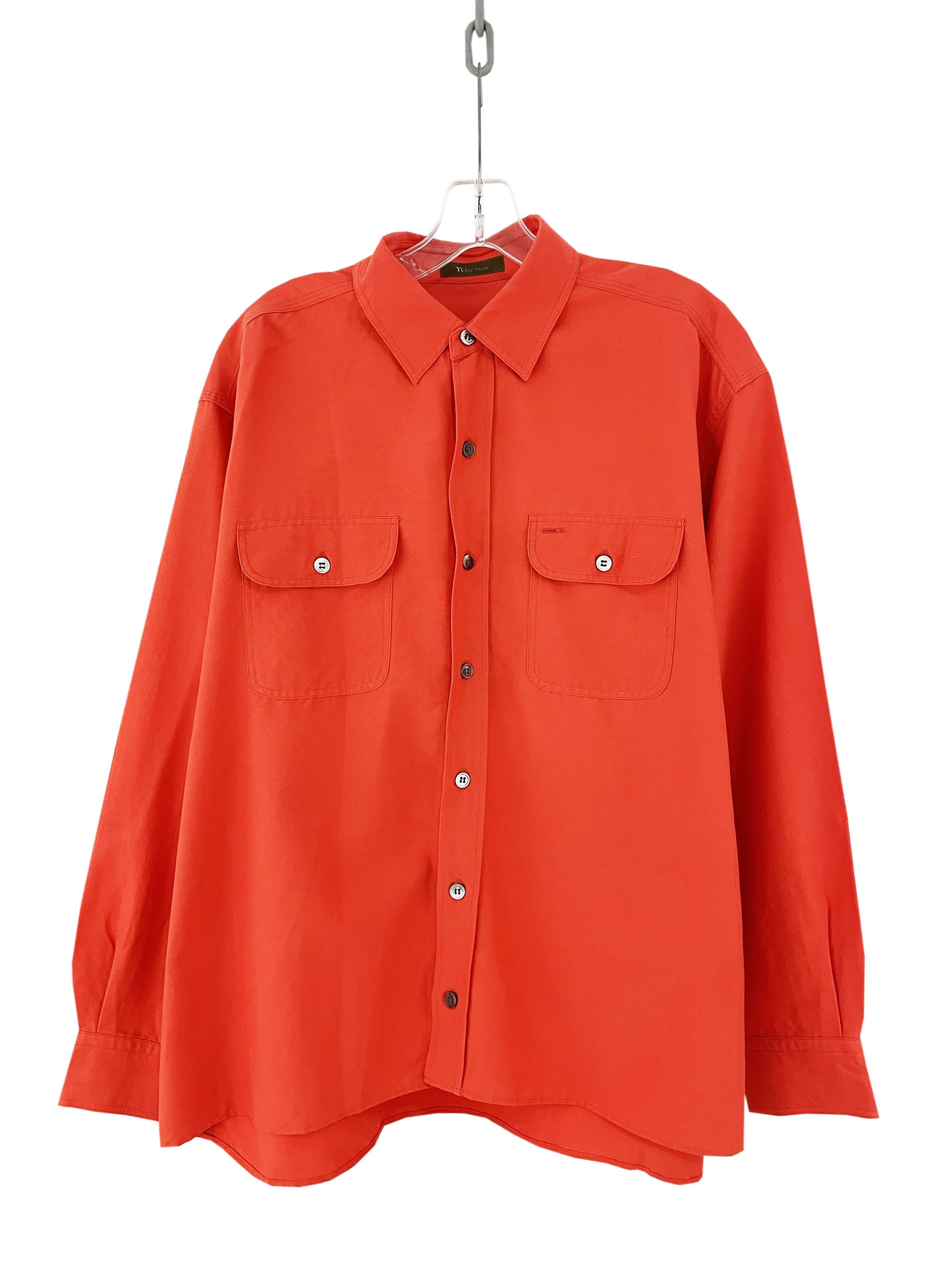 Yohji Yamamoto Highlighter Orange Cargo Shirt Size US L / EU 52-54 / 3 - 1 Thumbnail