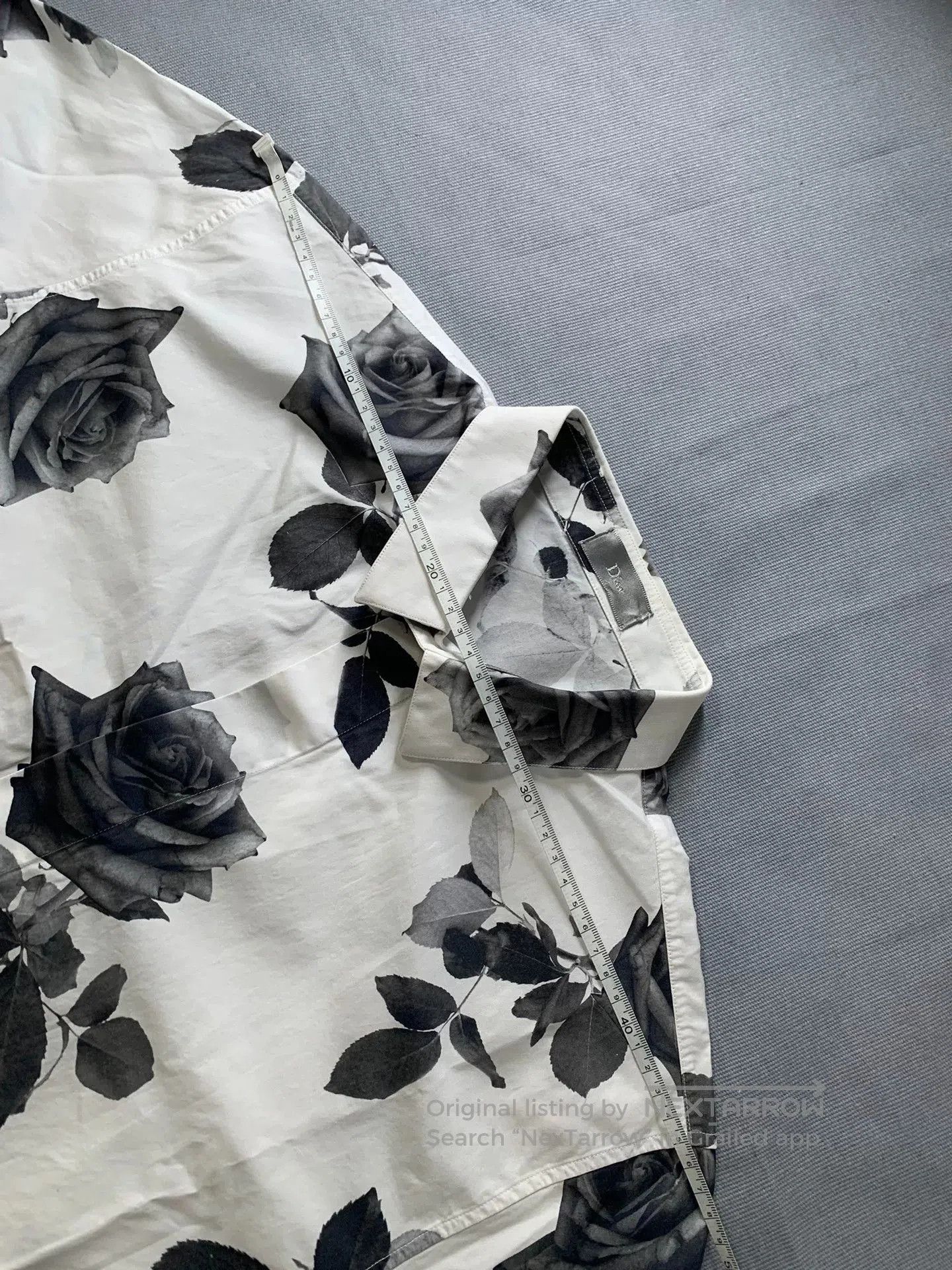 Dior Dior Black White Rose Floral Print Shirt. Size US XXS / EU 40 - 6 Thumbnail